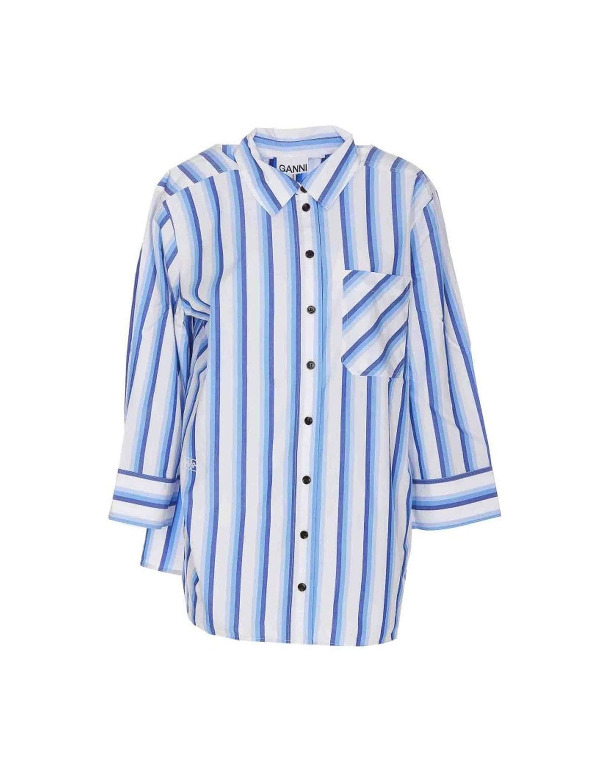 Ganni Cotton Striped Shirt
