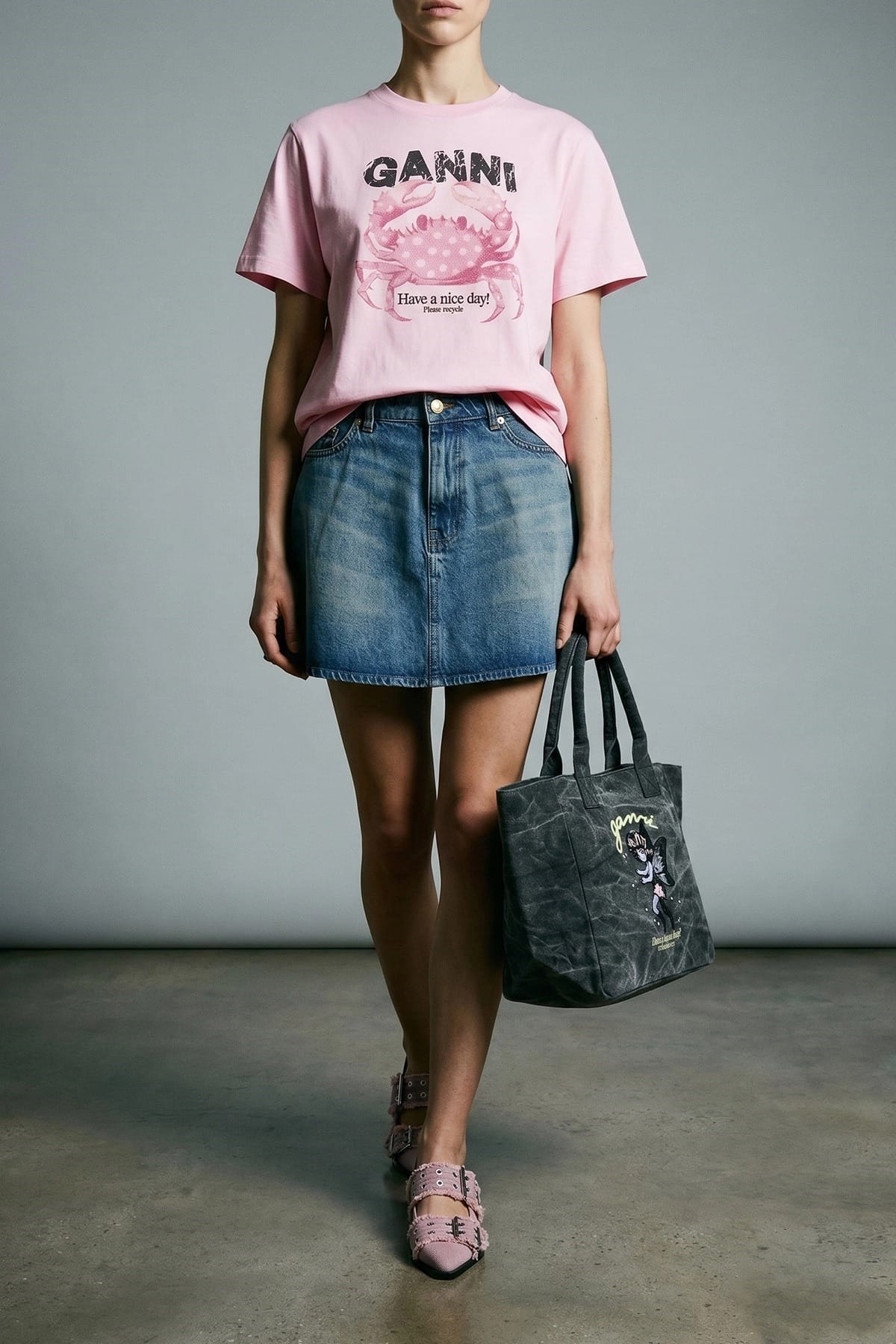 Ganni T-shirt grafica Crab - alternate view