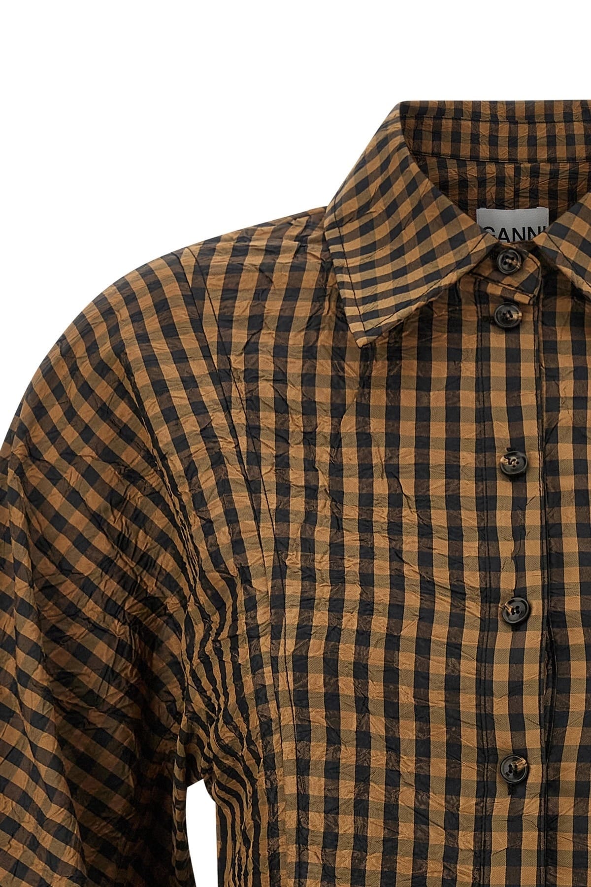 Ganni Ganni Crinckled Taffetà Blouse