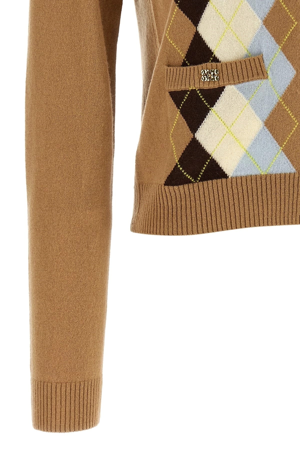 Ganni Ganni Diamond-Pattern Cardigan