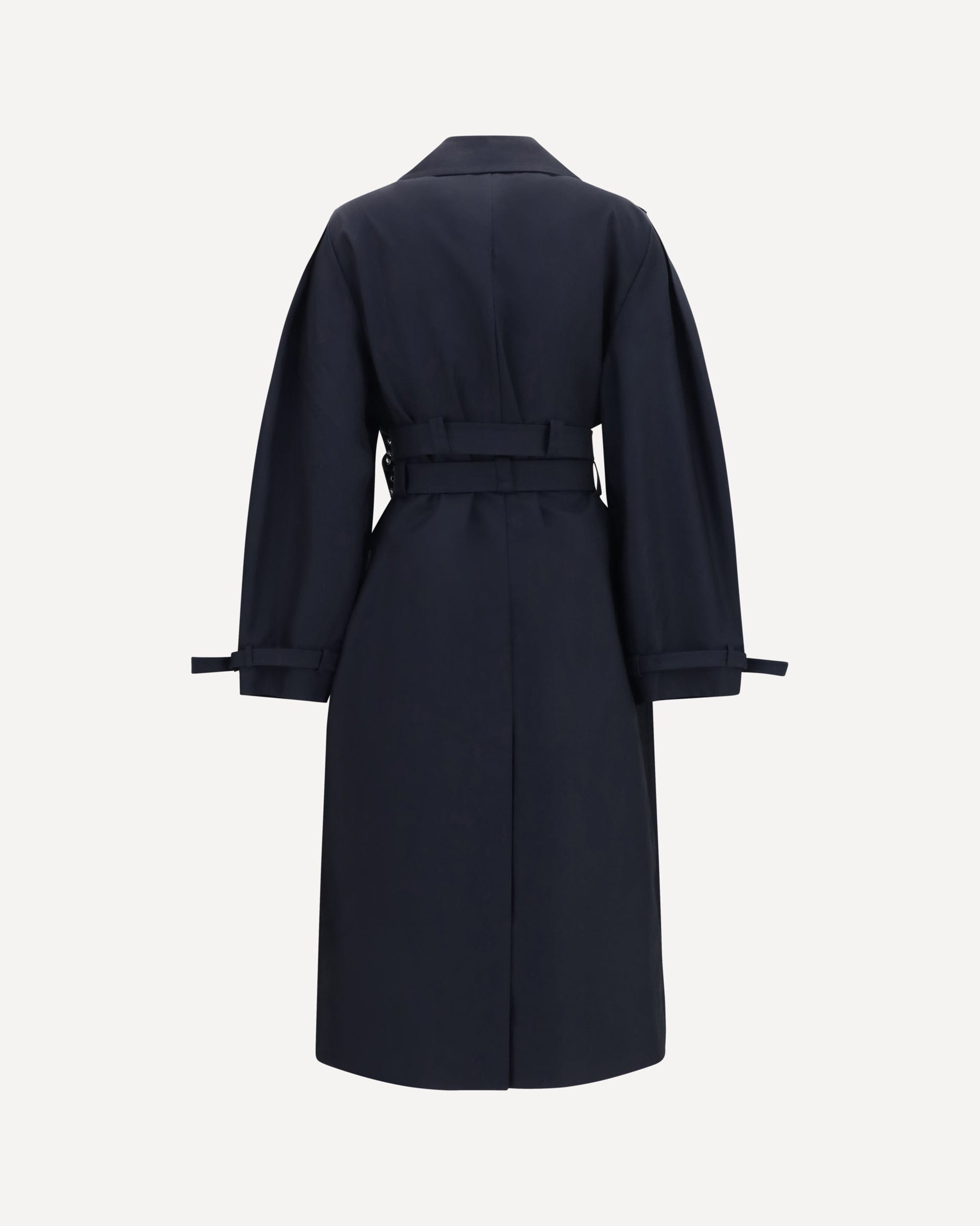 Ganni Double-Breasted Cotton Trench Coat - alternate view