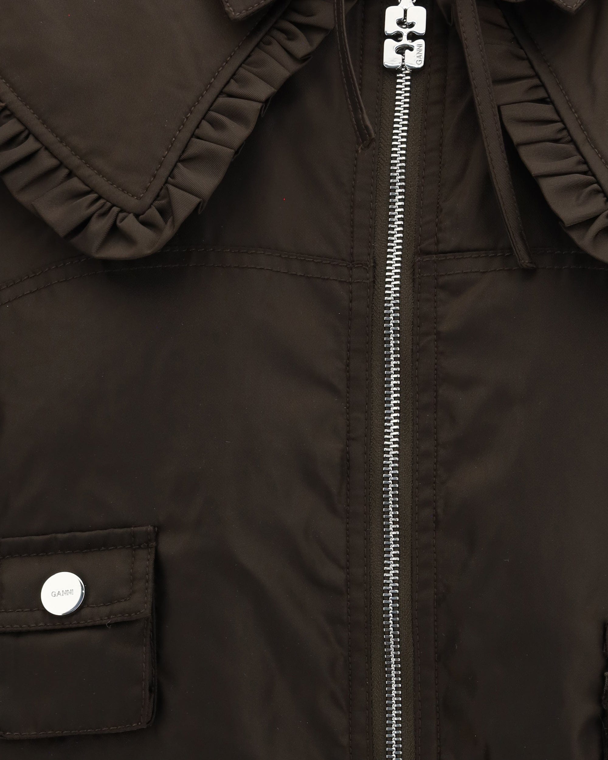 Ganni Duchesse Nylon Bomber Jacket