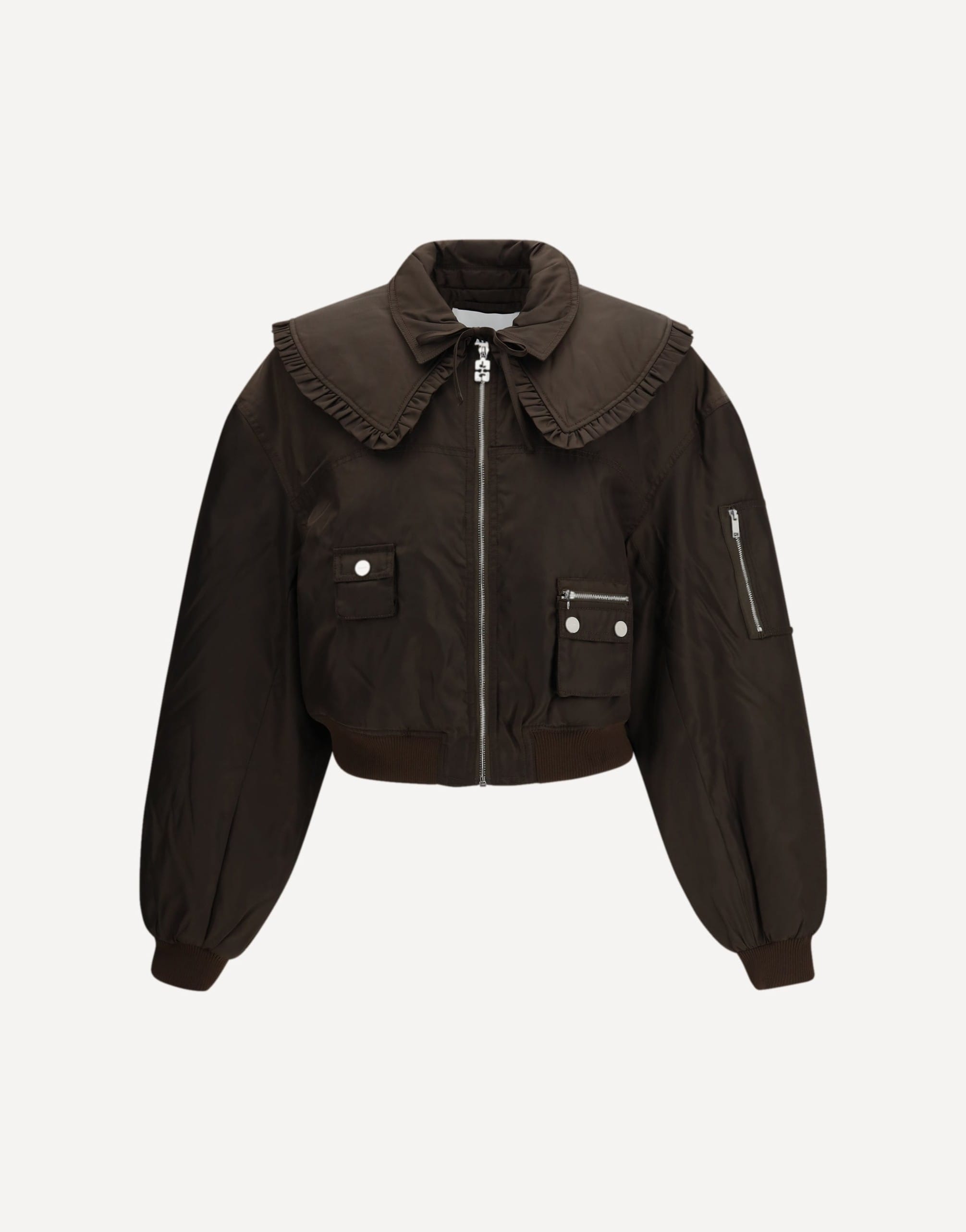 Ganni Duchesse Nylon Bomber Jacket