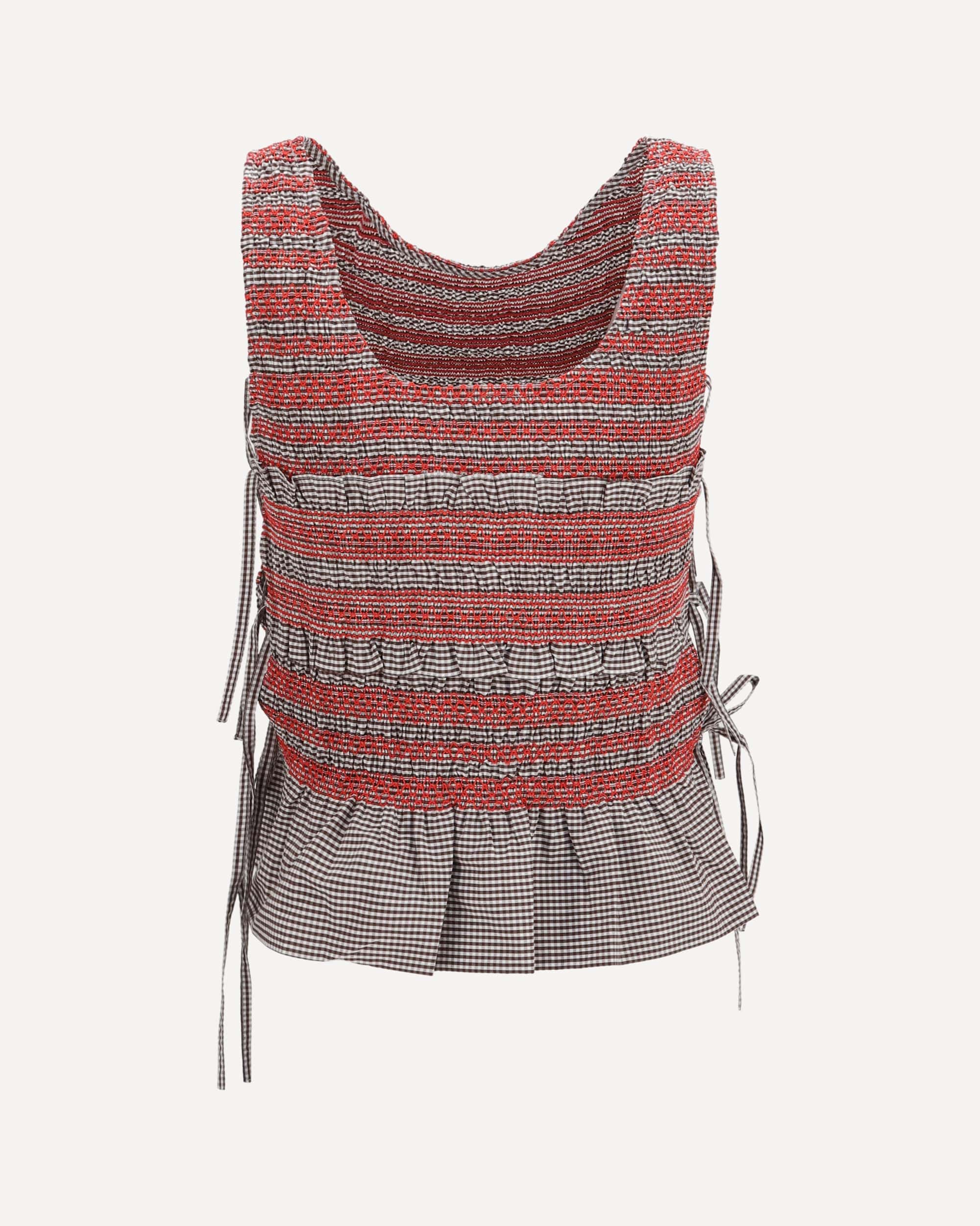 Ganni Ganni Elastic Printed Top