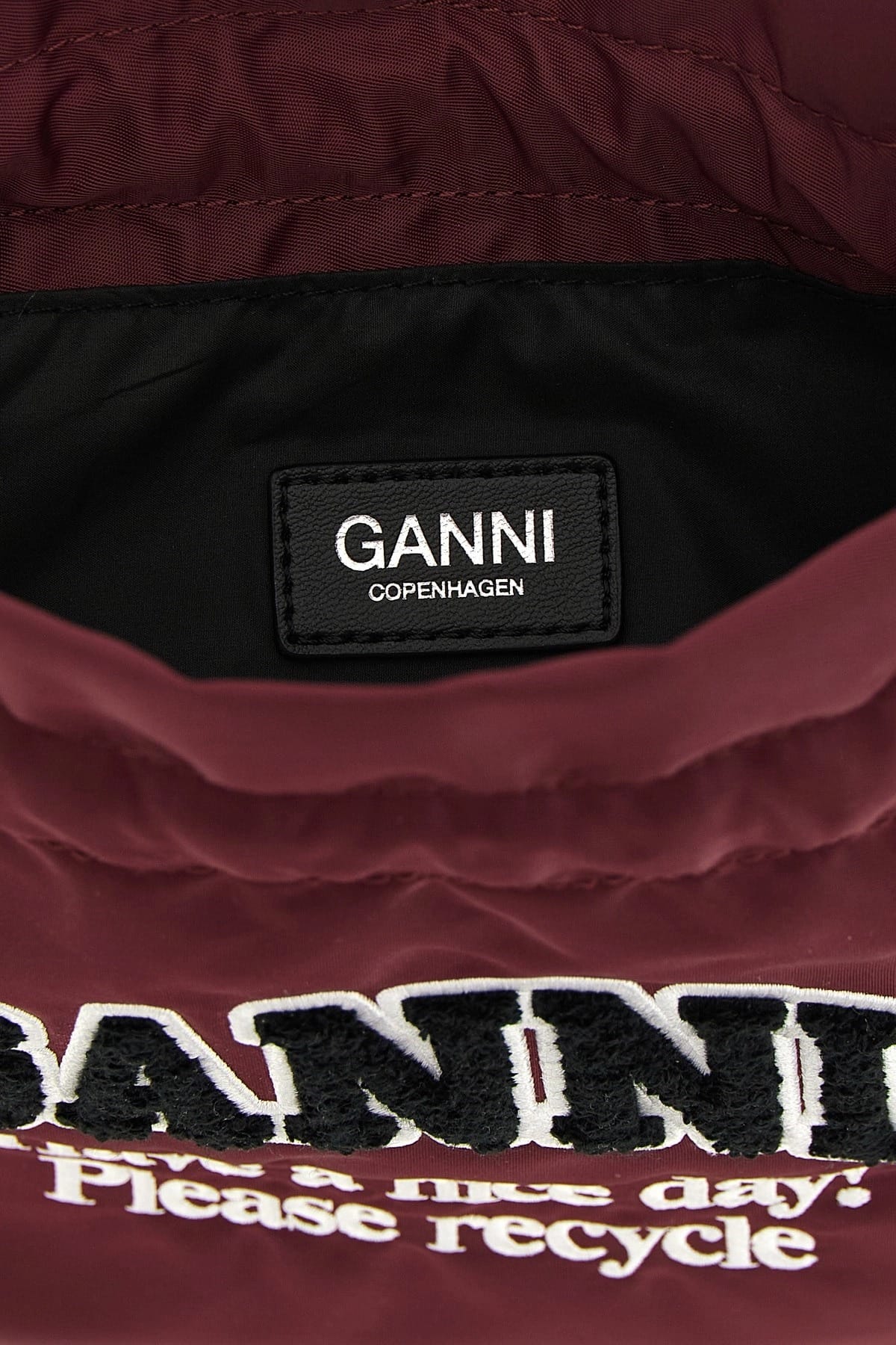 Ganni Ganni Embroidered Logo Pouch