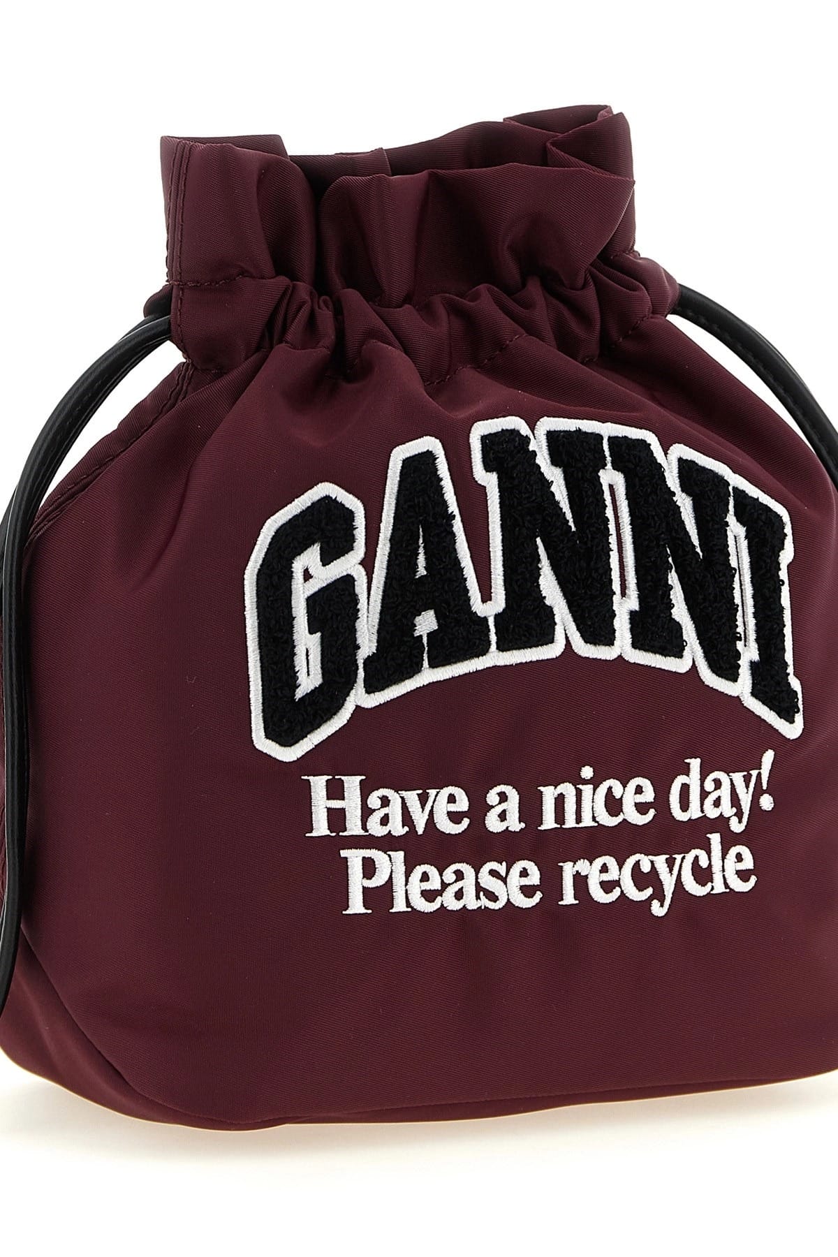 Ganni Ganni Embroidered Logo Pouch
