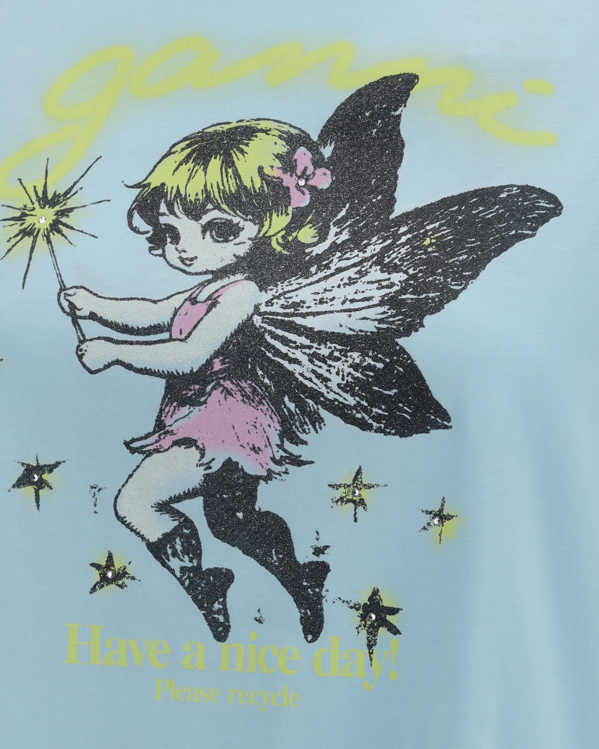Ganni Fairy Graphic Cotton T-Shirt