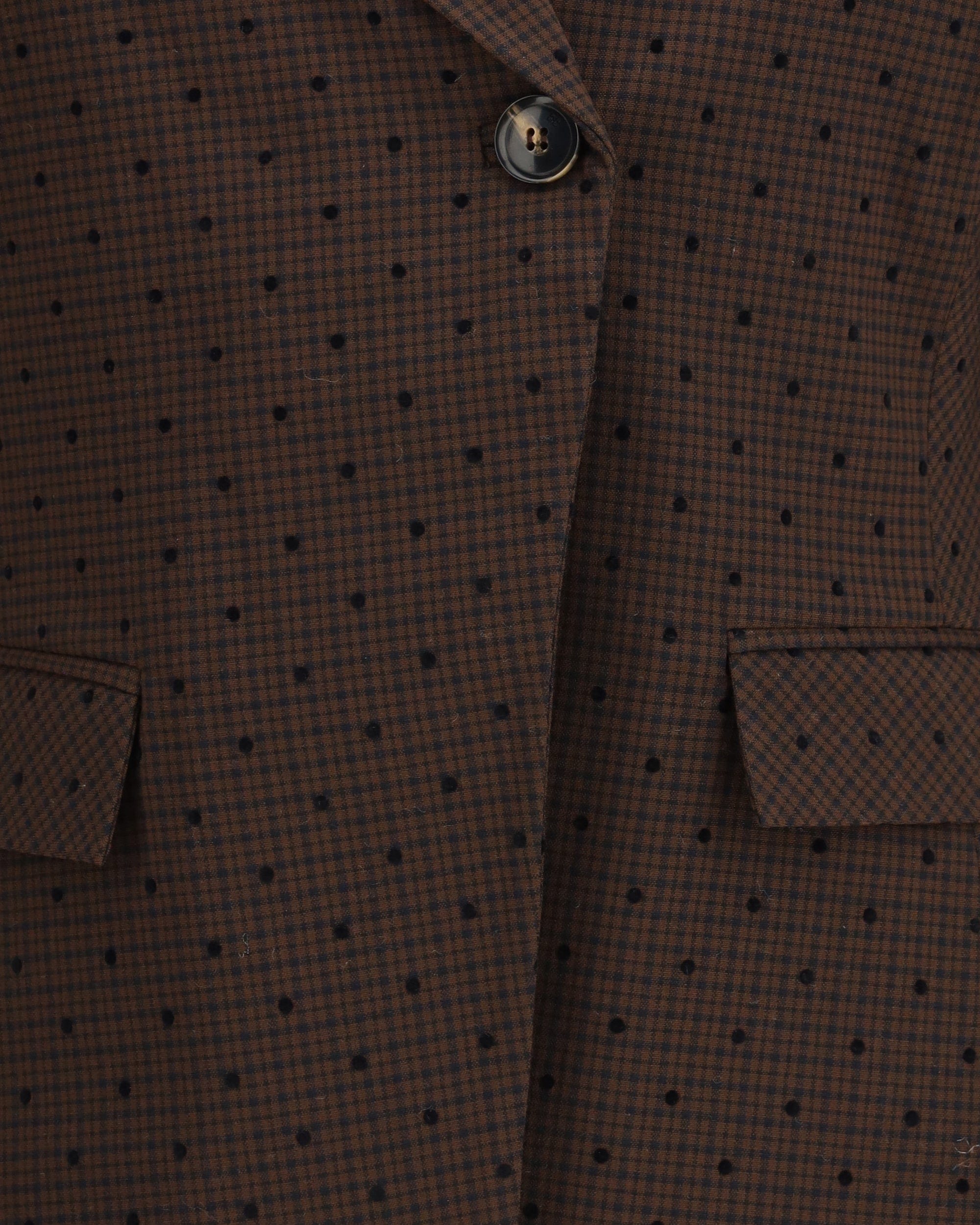 Ganni Flocked Check Blazer