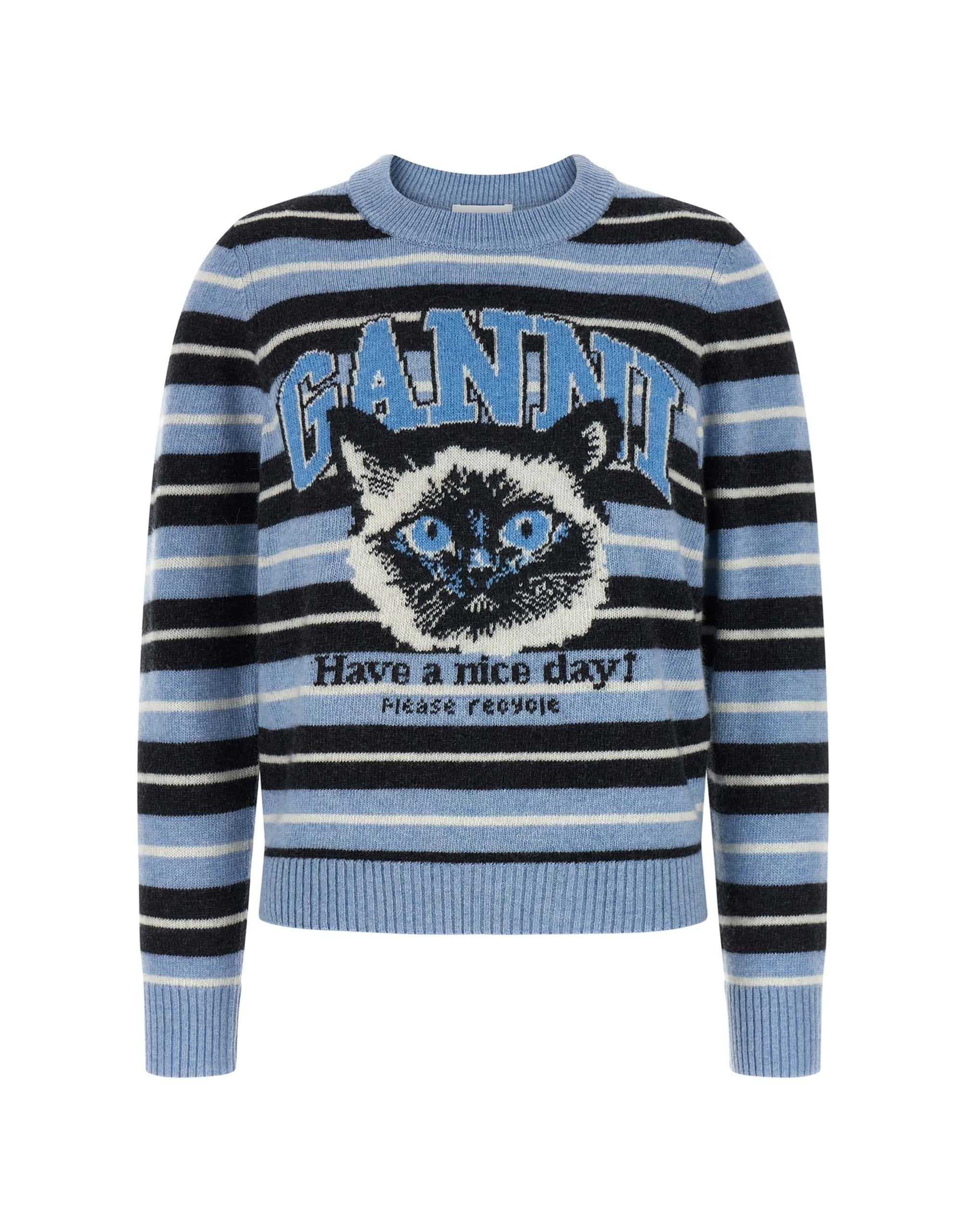 Ganni Ganni Graphic Wool Sweater
