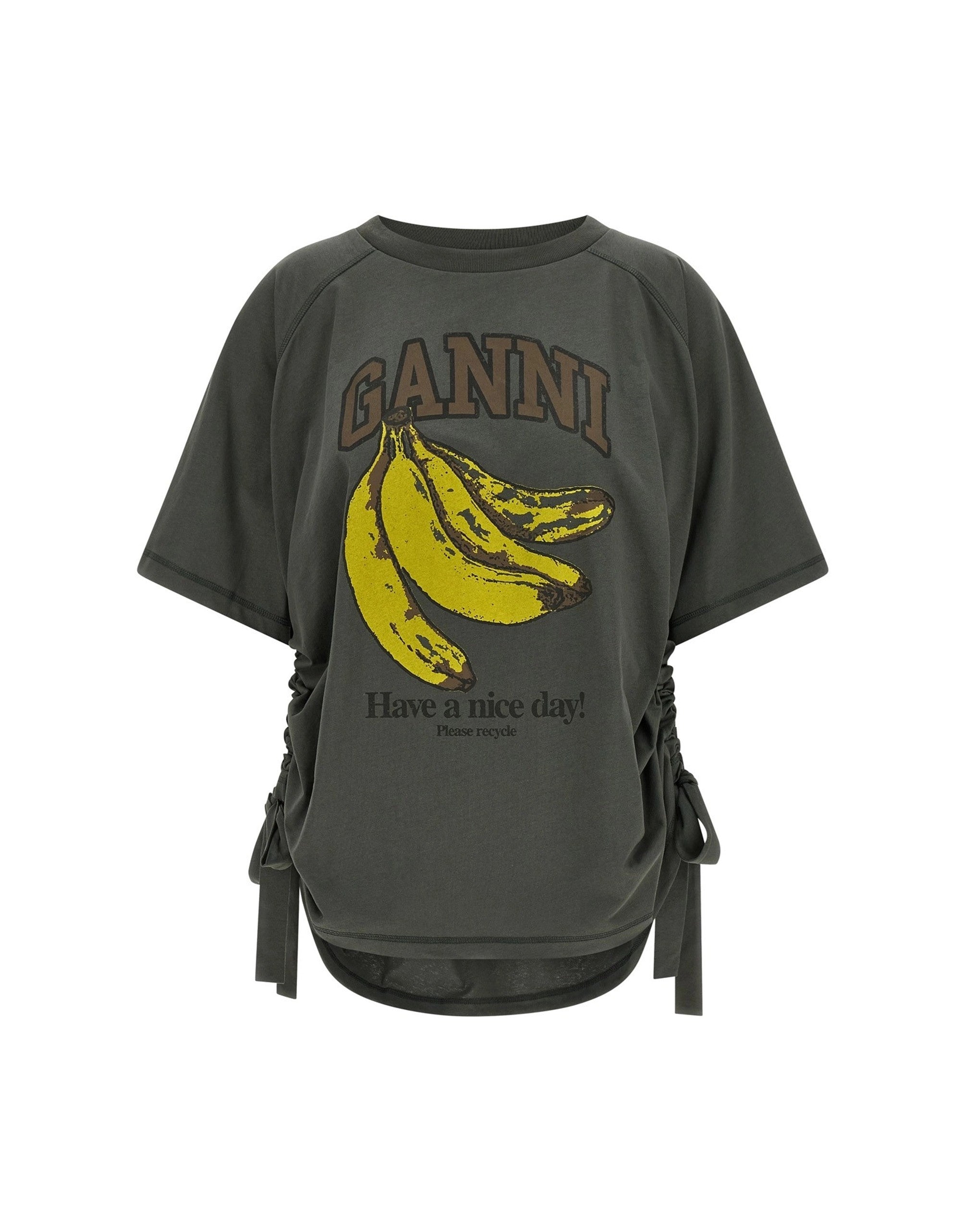 Ganni Grey Banana T-Shirt | Sendegaro KR