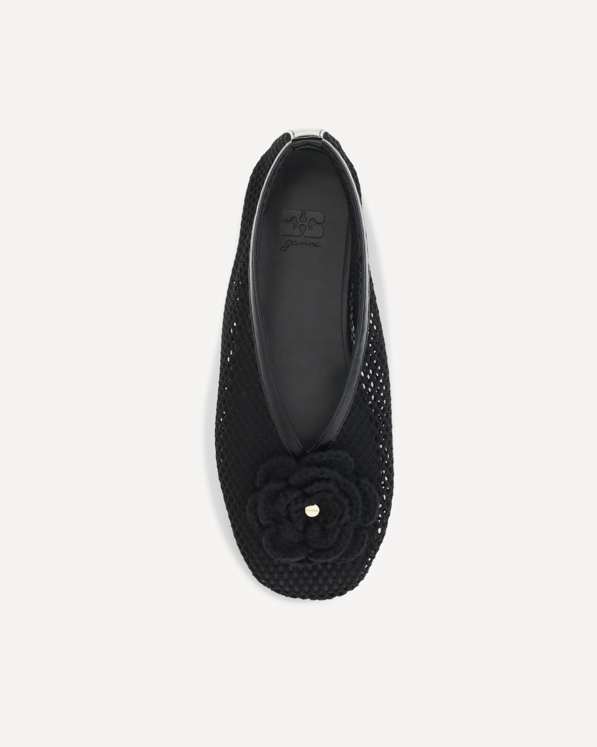 Ganni Ganni Jenny Mesh Ballerinas Flats