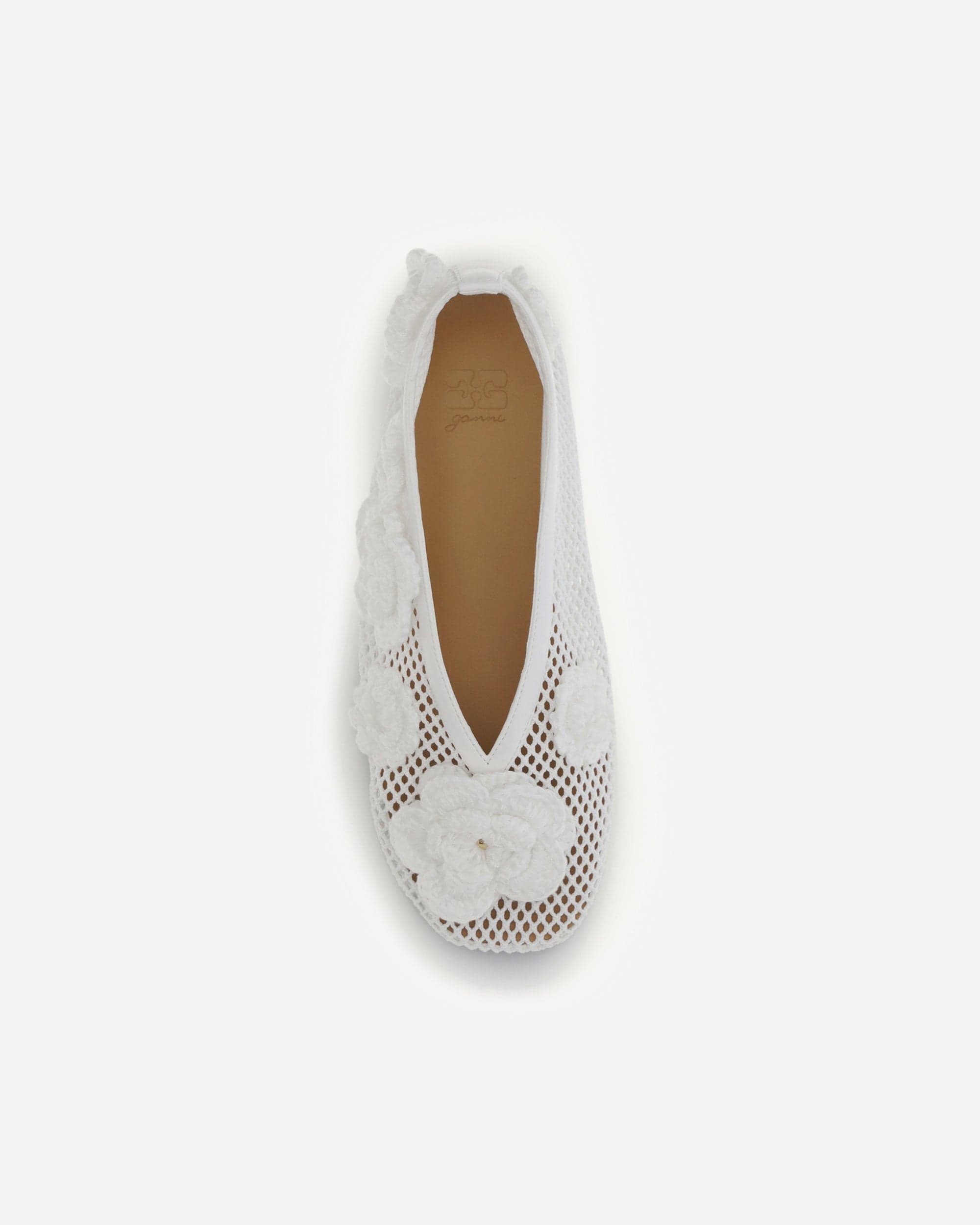 Ganni Ganni Jenny Mesh Ballerinas Flats