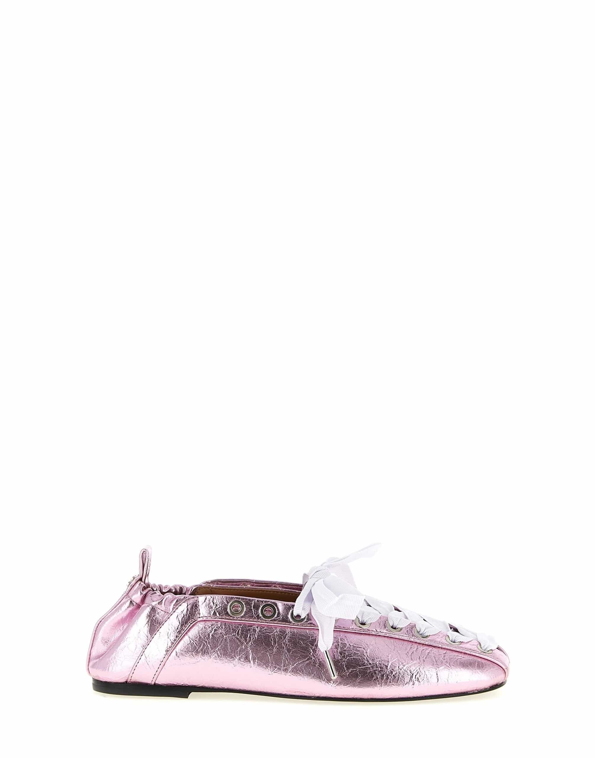 Ganni Ganni Lace-Up Ballet Flats