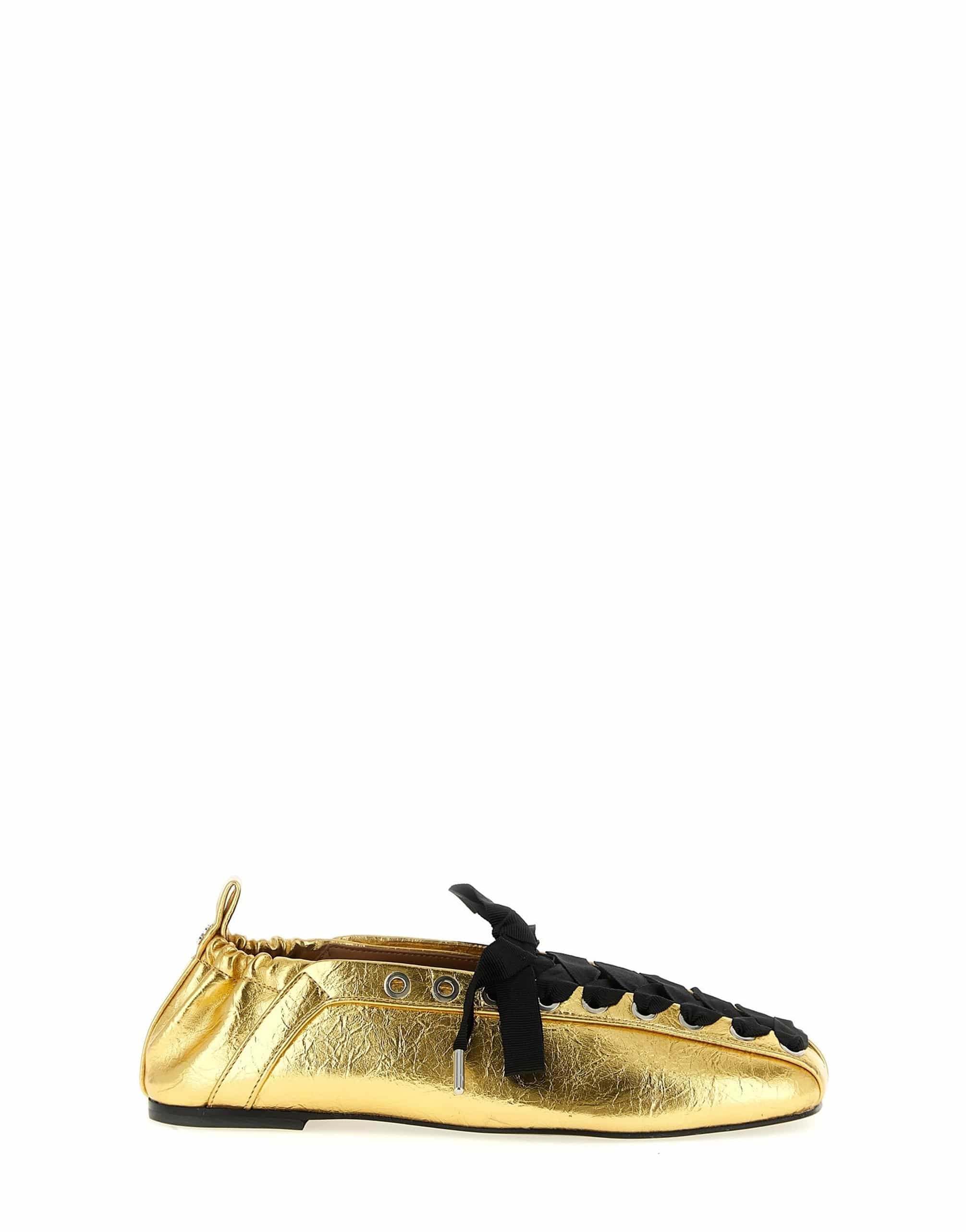 Ganni Ganni Lace-Up Ballet Flats