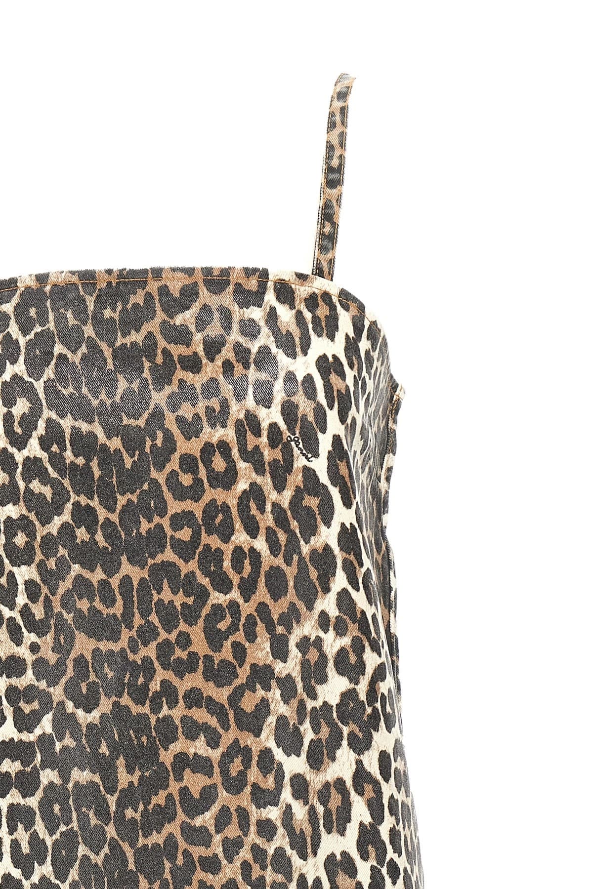 Ganni Ganni Leopard Print Mini Dress