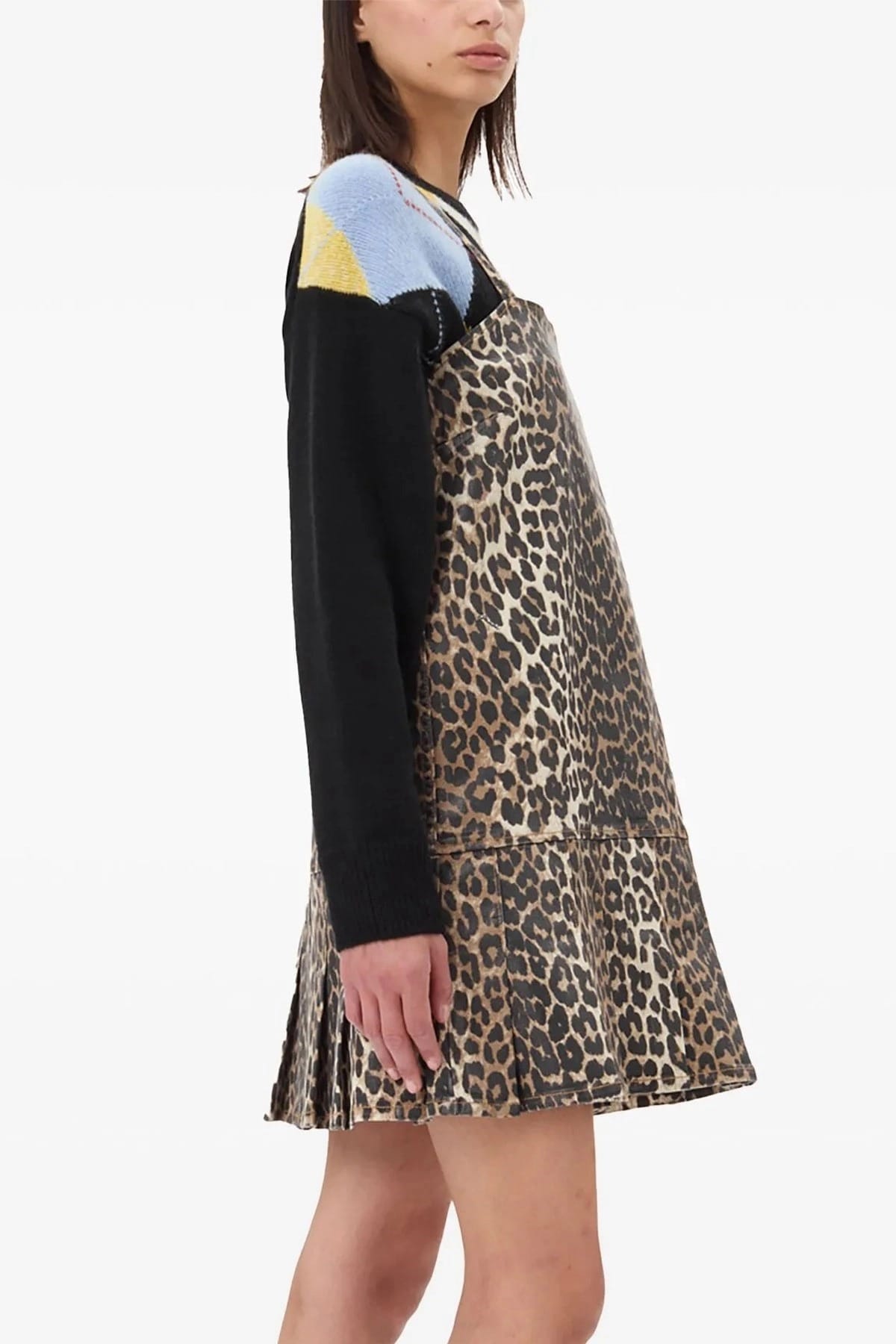 Ganni Leopard Print Mini Dress - alternate view