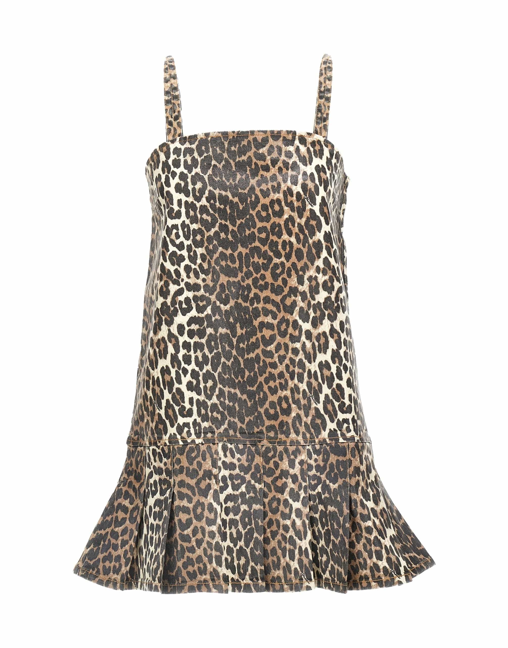Ganni Ganni Leopard Print Mini Dress