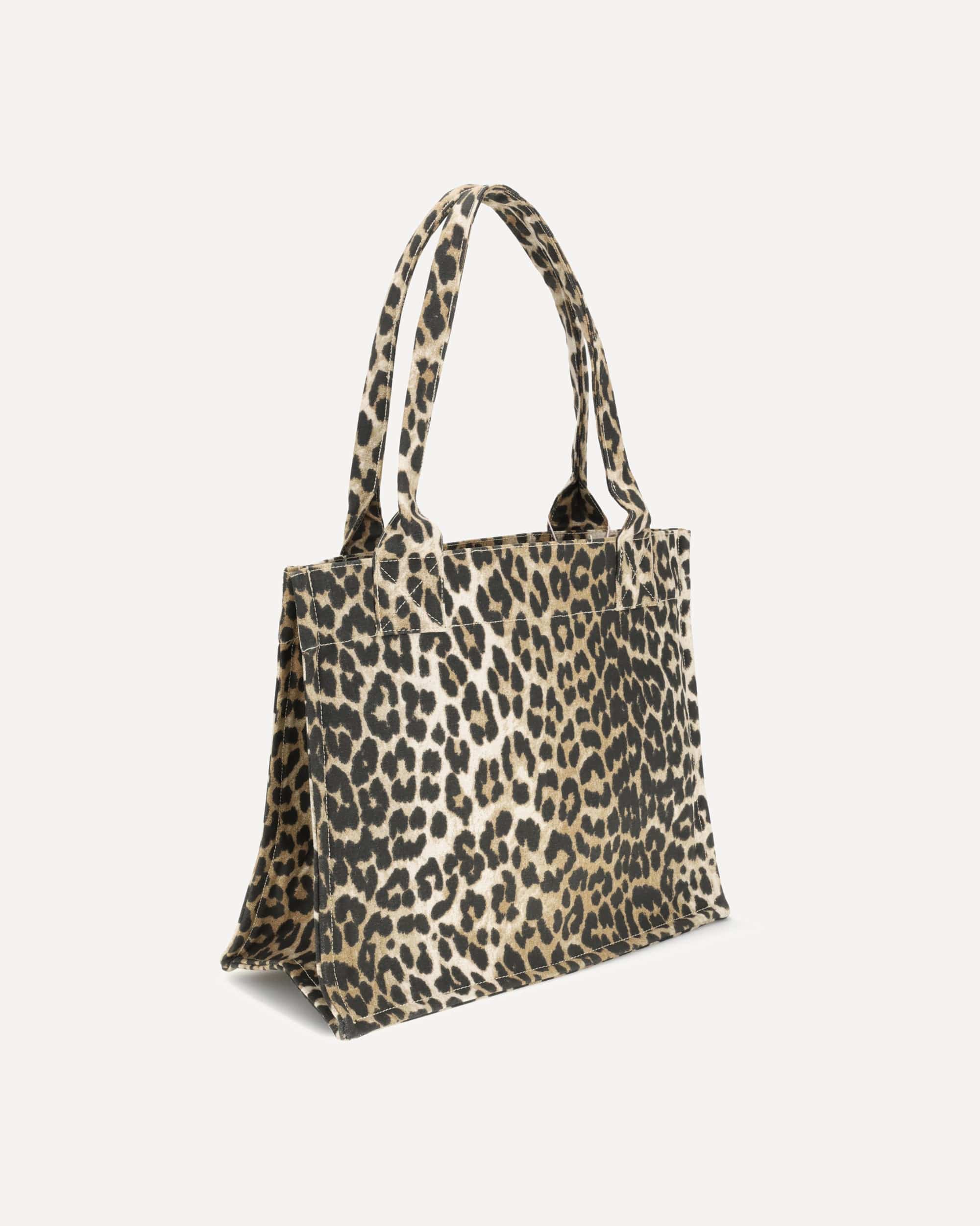 Ganni Leopard Print Tote Bag