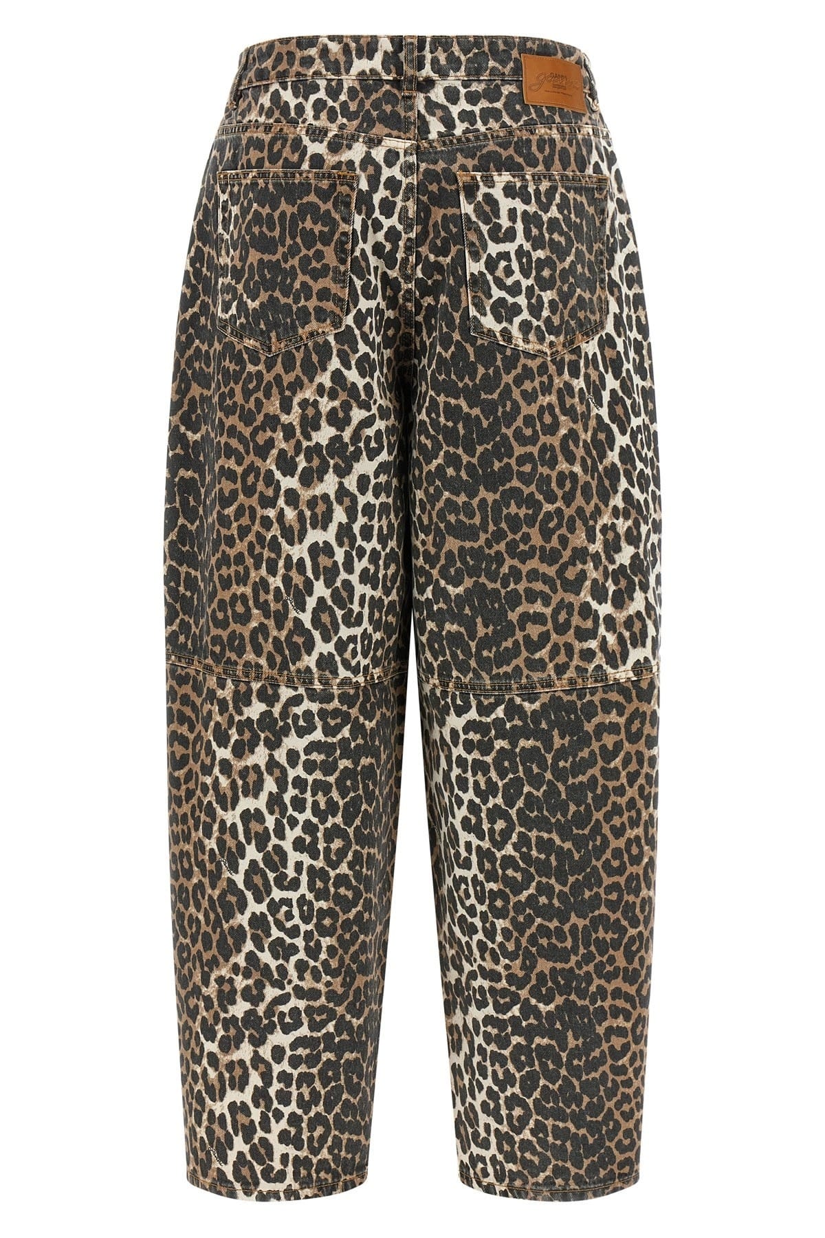 Ganni Leopard Printed Stary Jeans