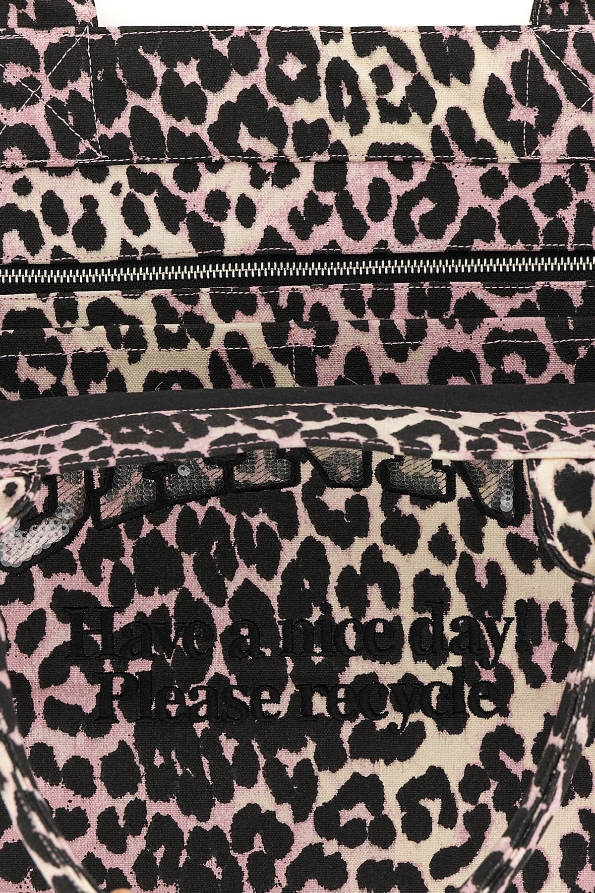 Ganni Ganni Leopard Sequin Xxl Tote