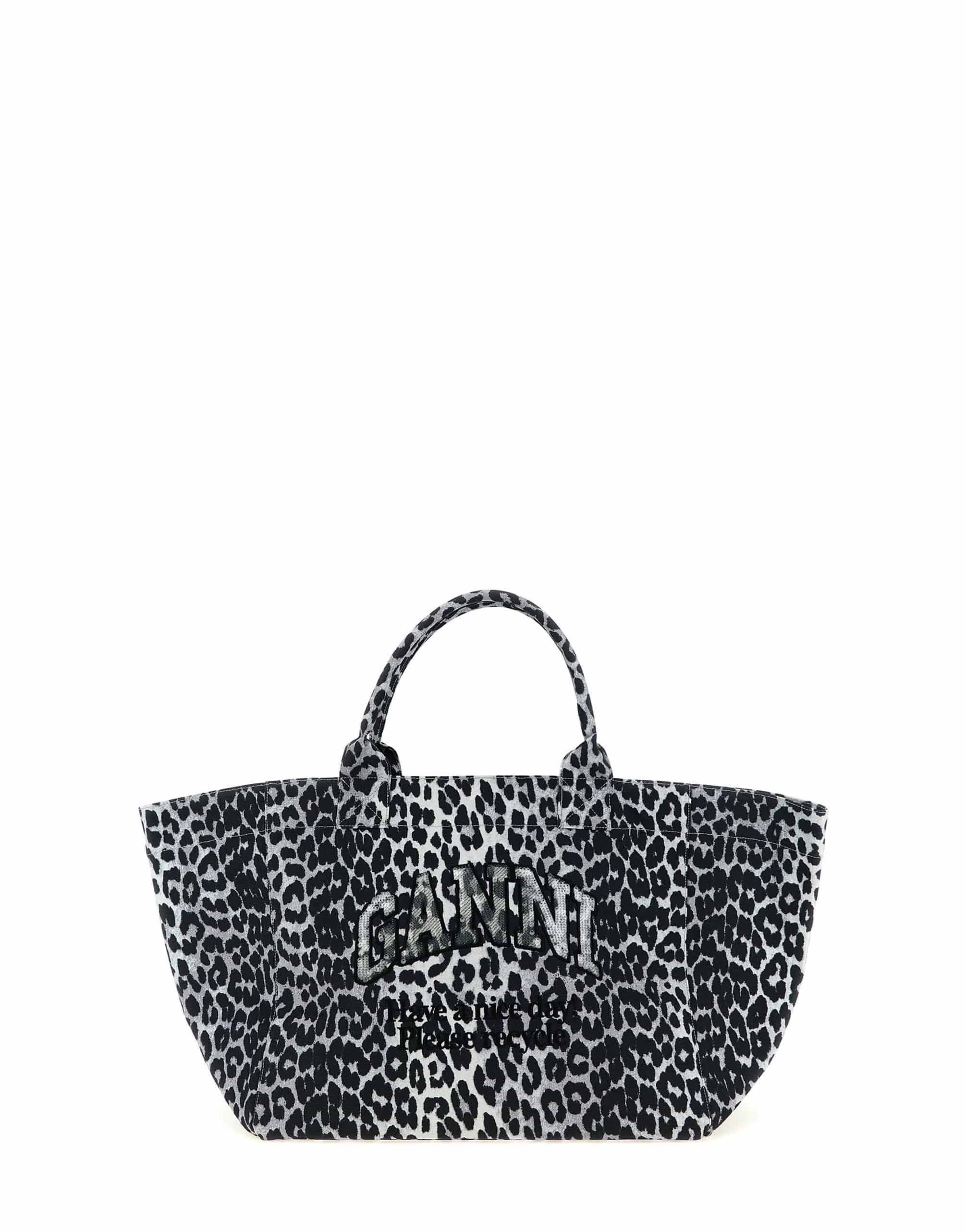 Ganni Ganni Leopard Sequin Xxl Tote Bag