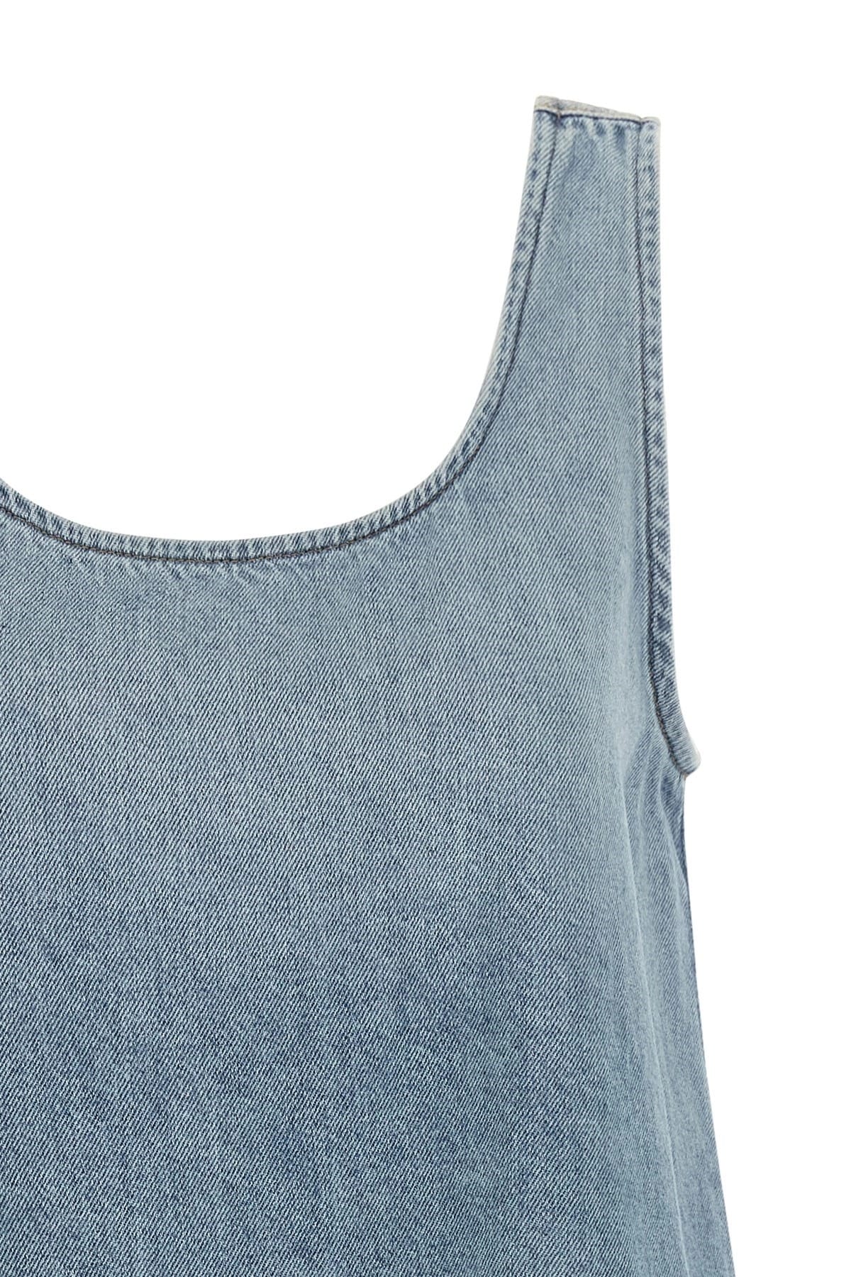 Ganni Ganni Light Blue Denim Mini Dress