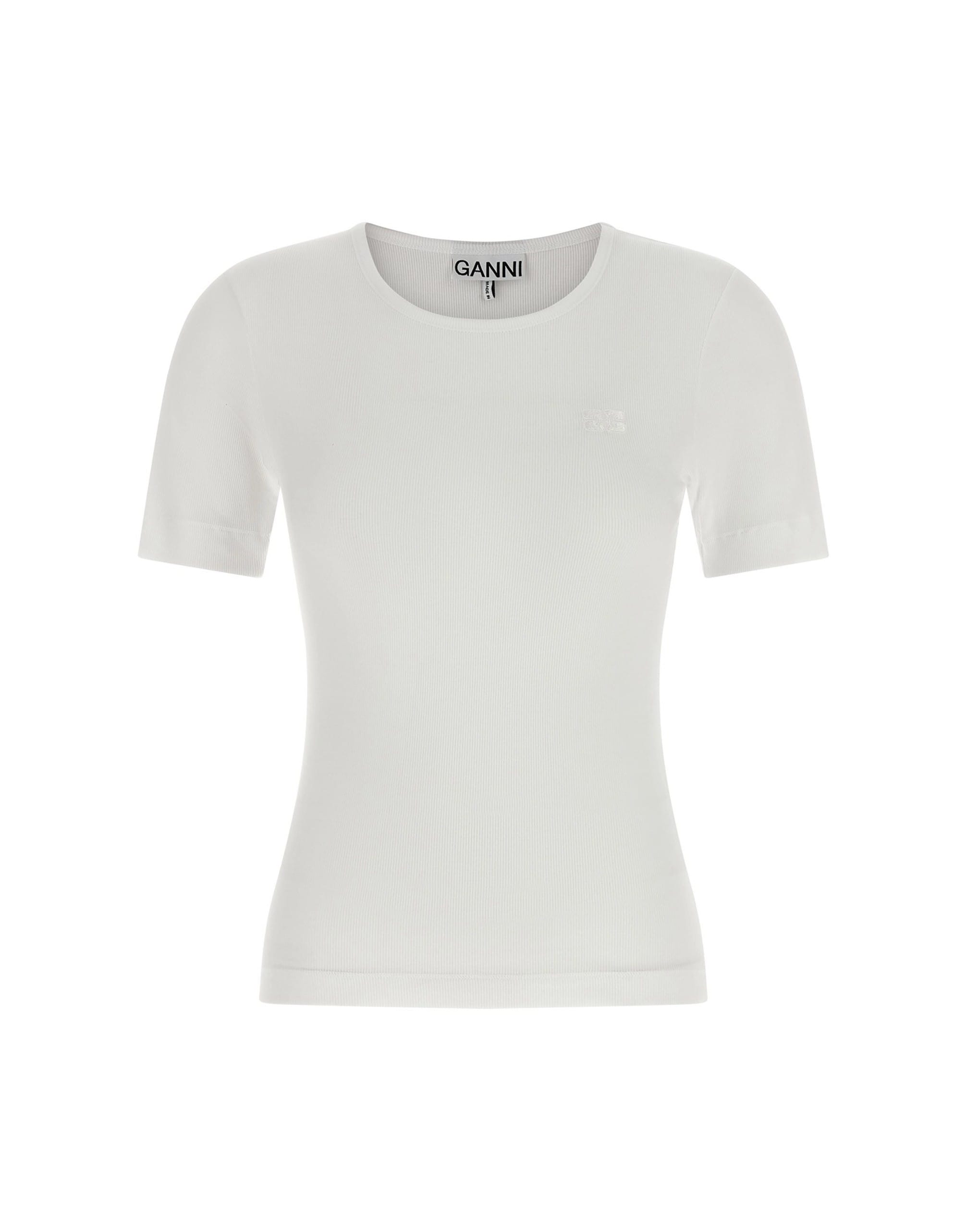 Ganni Ganni Logo Embroidery T-Shirt