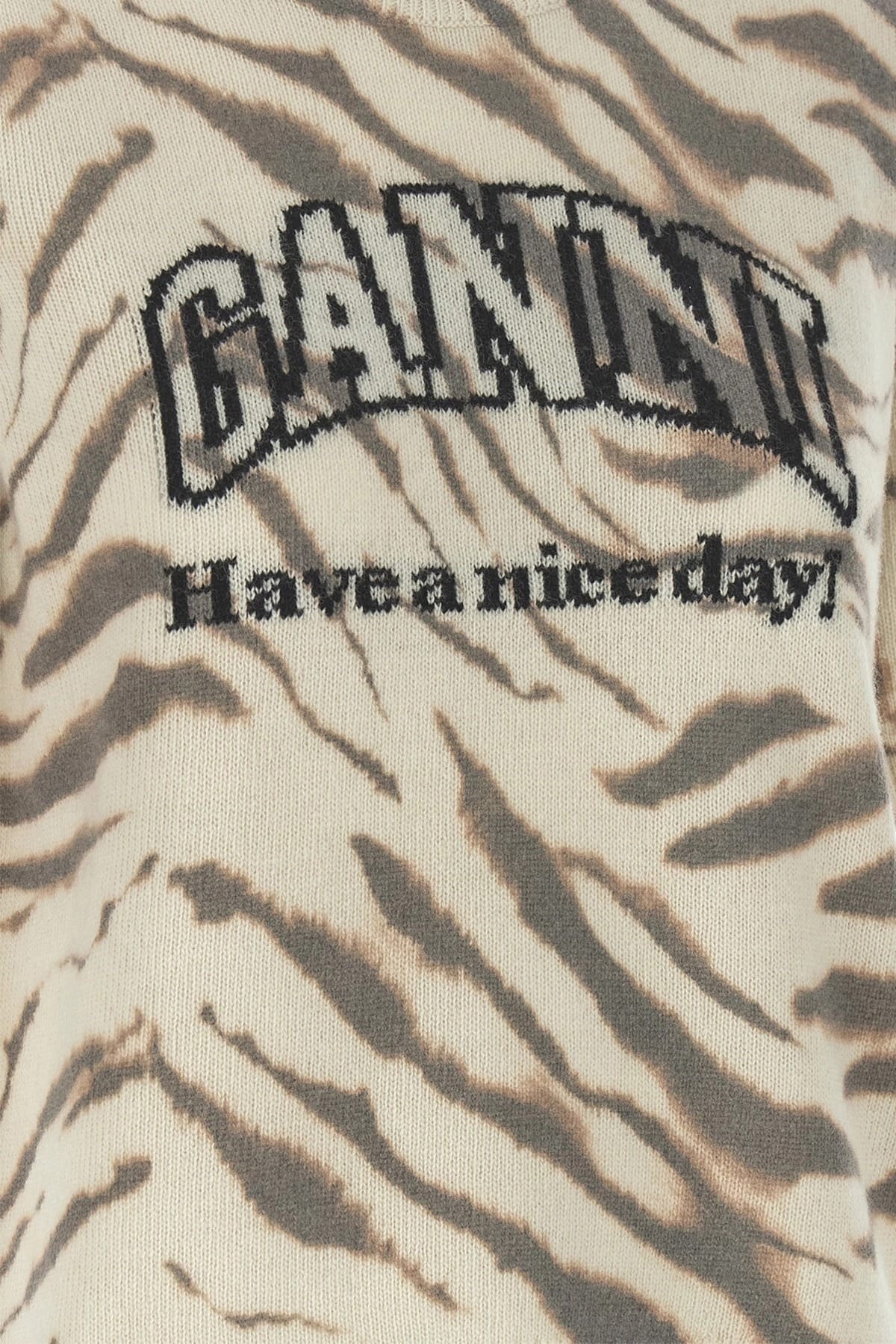 Ganni Ganni Logo Intarsia Sweater