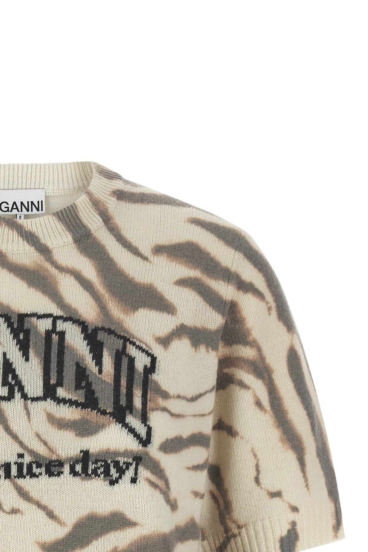 Ganni Ganni Logo Intarsia Sweater
