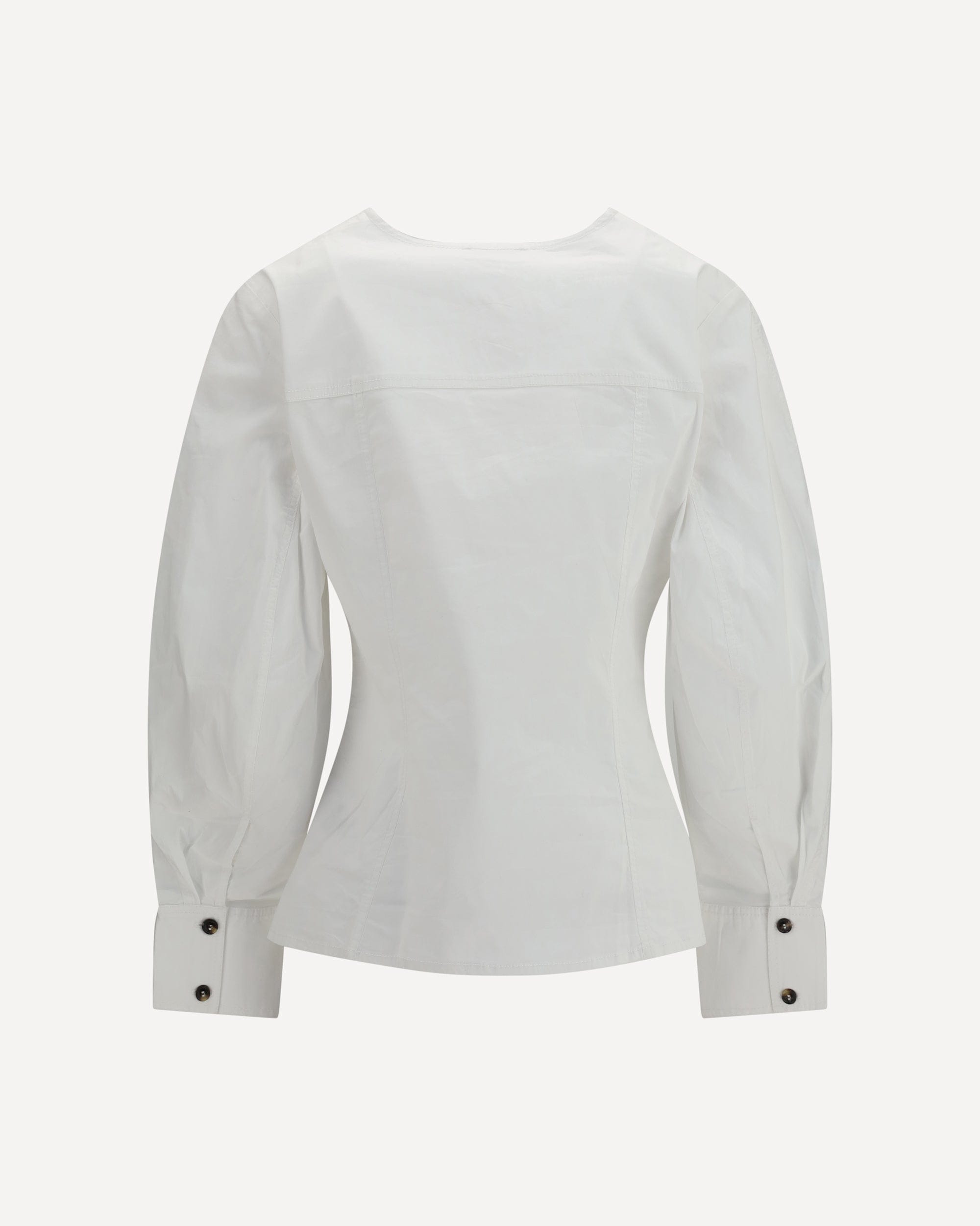 Ganni Long-Sleeve Cotton Shirt - alternate view