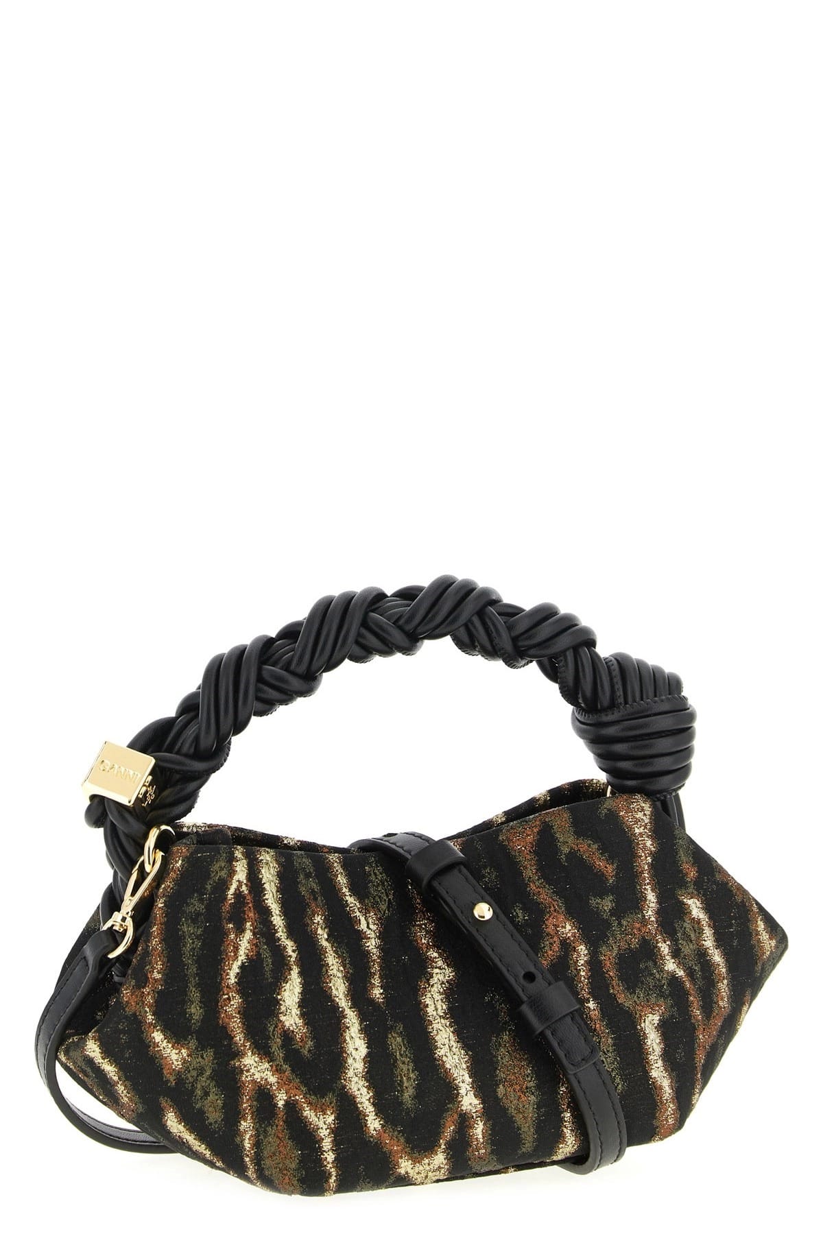 Ganni Ganni Metallic Cloque Bou Handbag