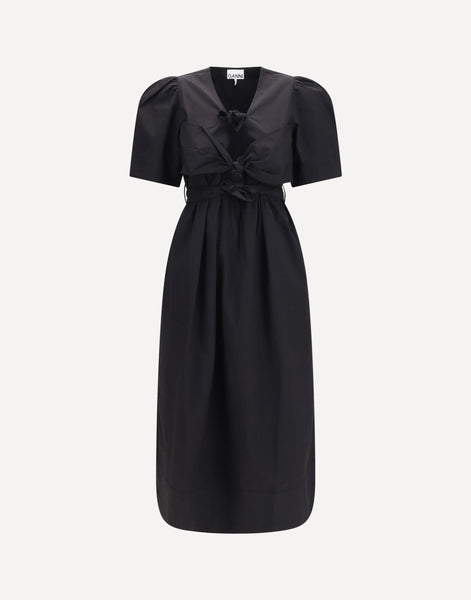 Ganni Black Cotton Casual Dress - IT38