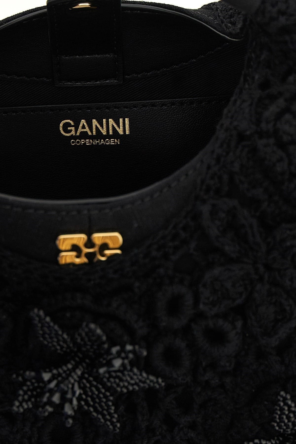 Ganni Ganni Mini Hobo Crochet Handbag