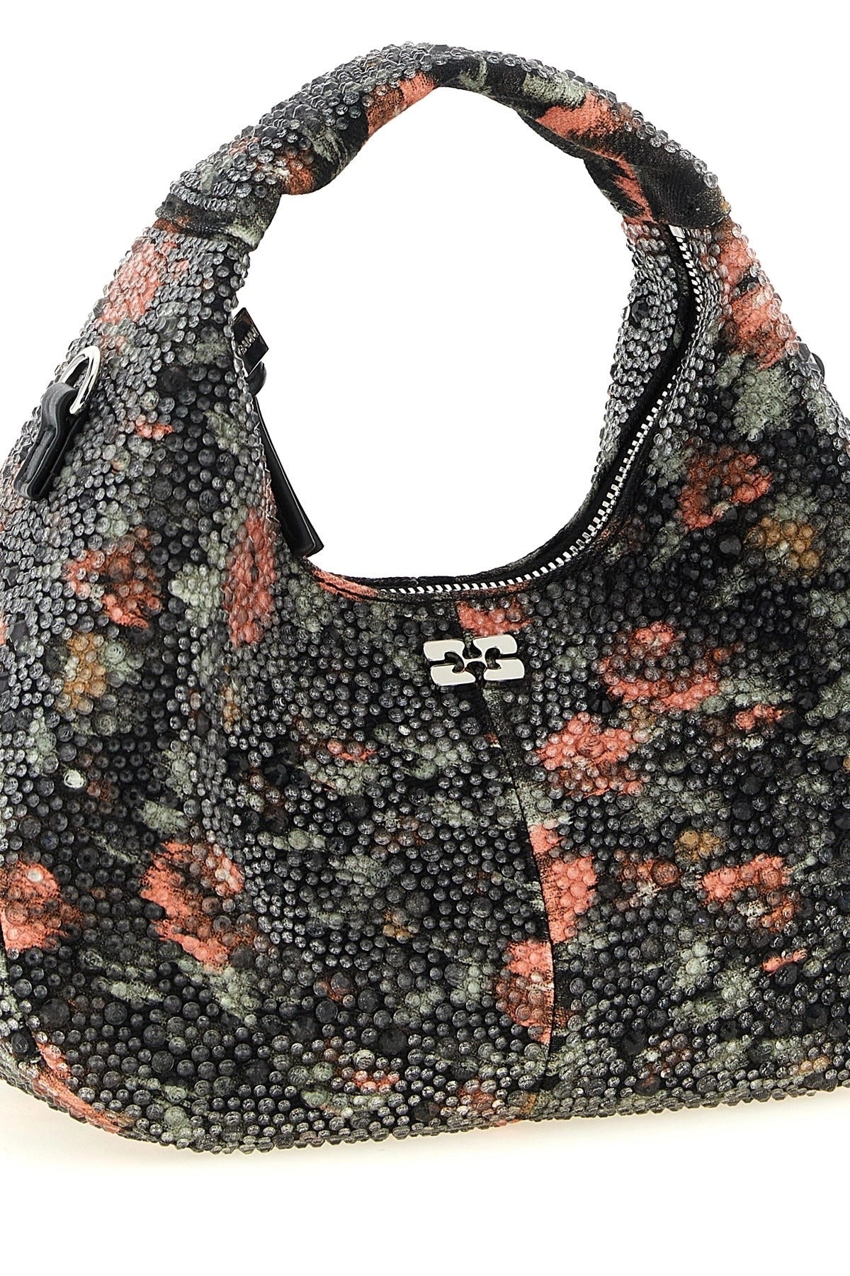 Ganni Mini Hobo Flowers Handbag
