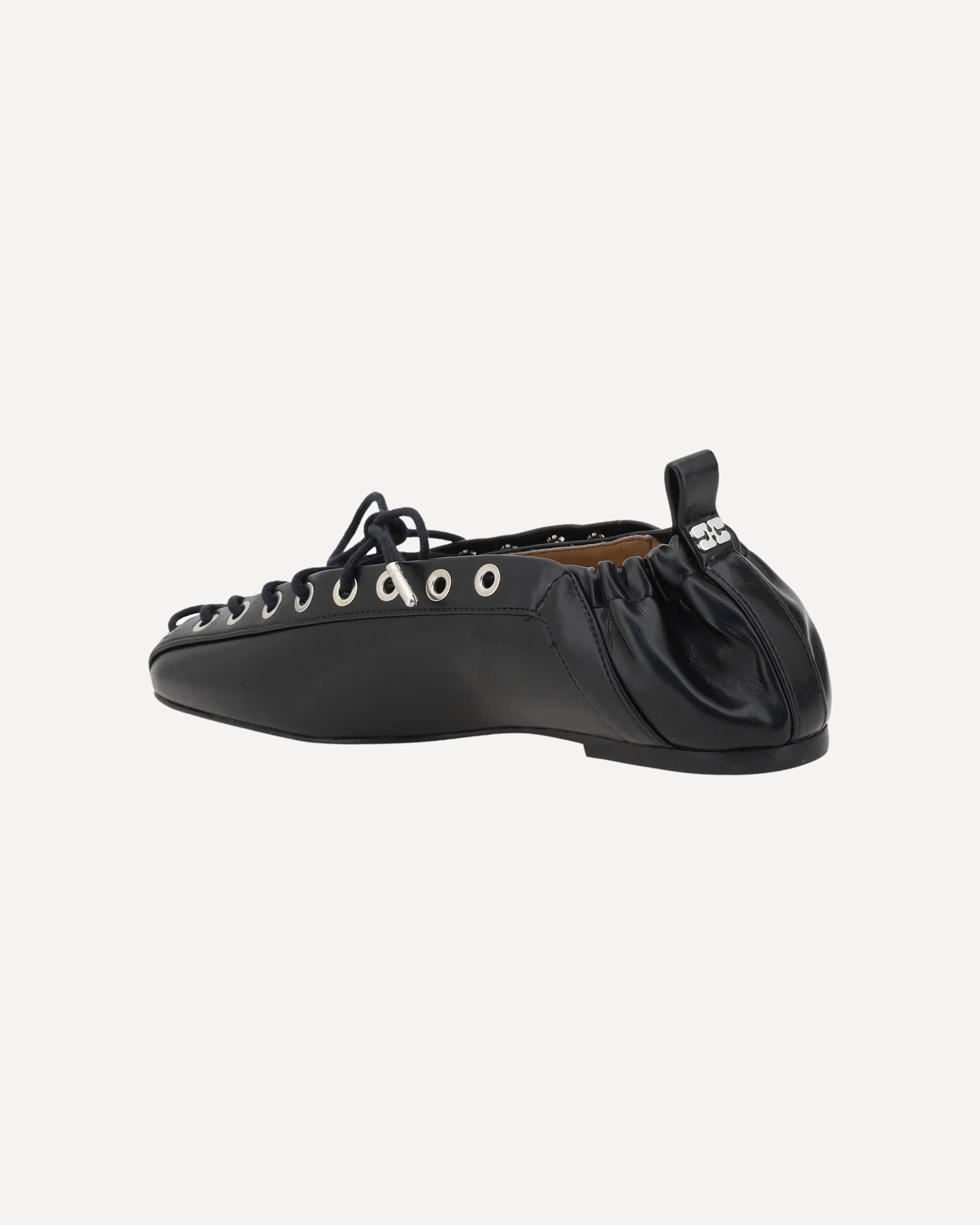 Ganni Oleatex Crinkled Ballet Flats