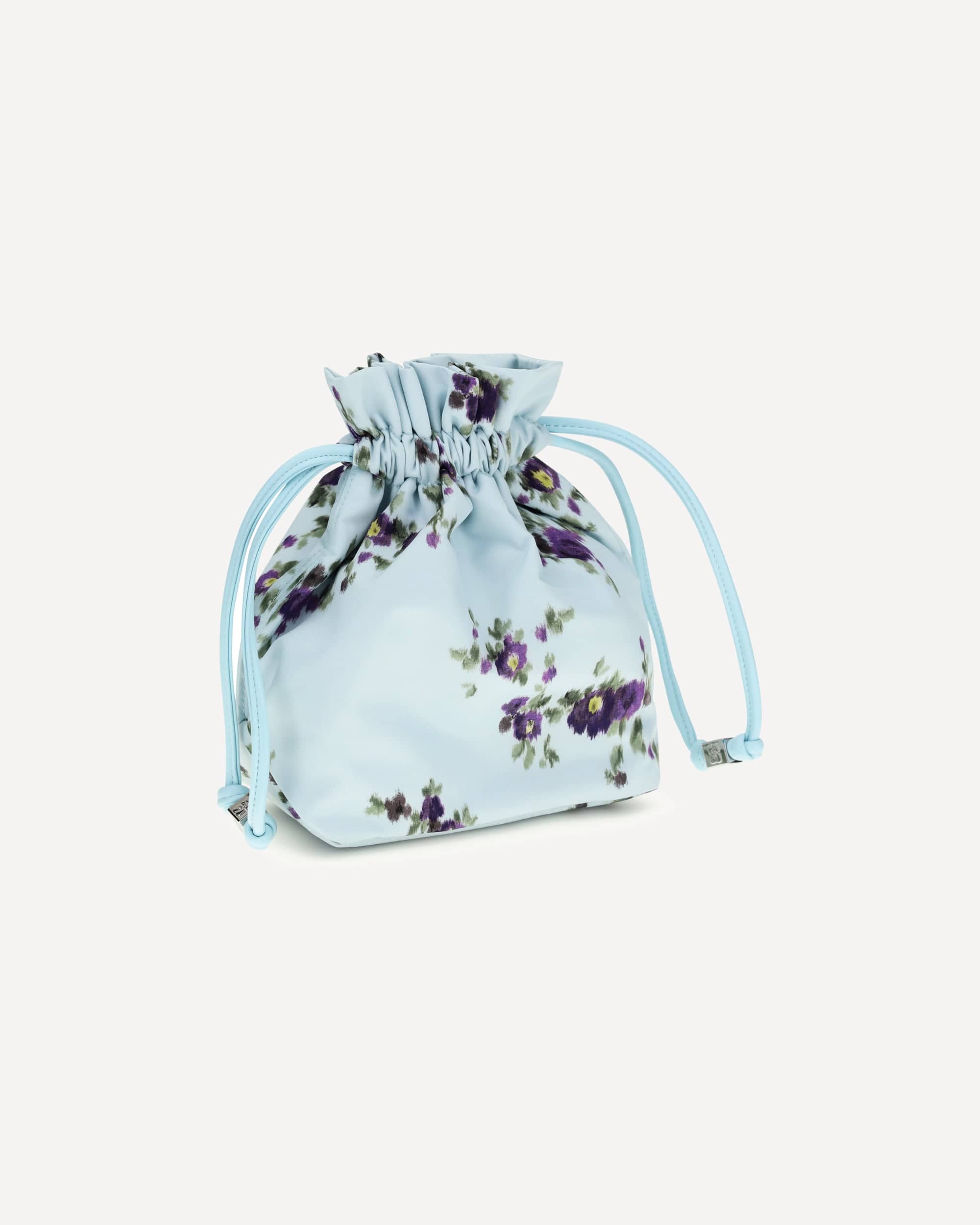 Ganni Printed Nylon Pouch With Drawstring