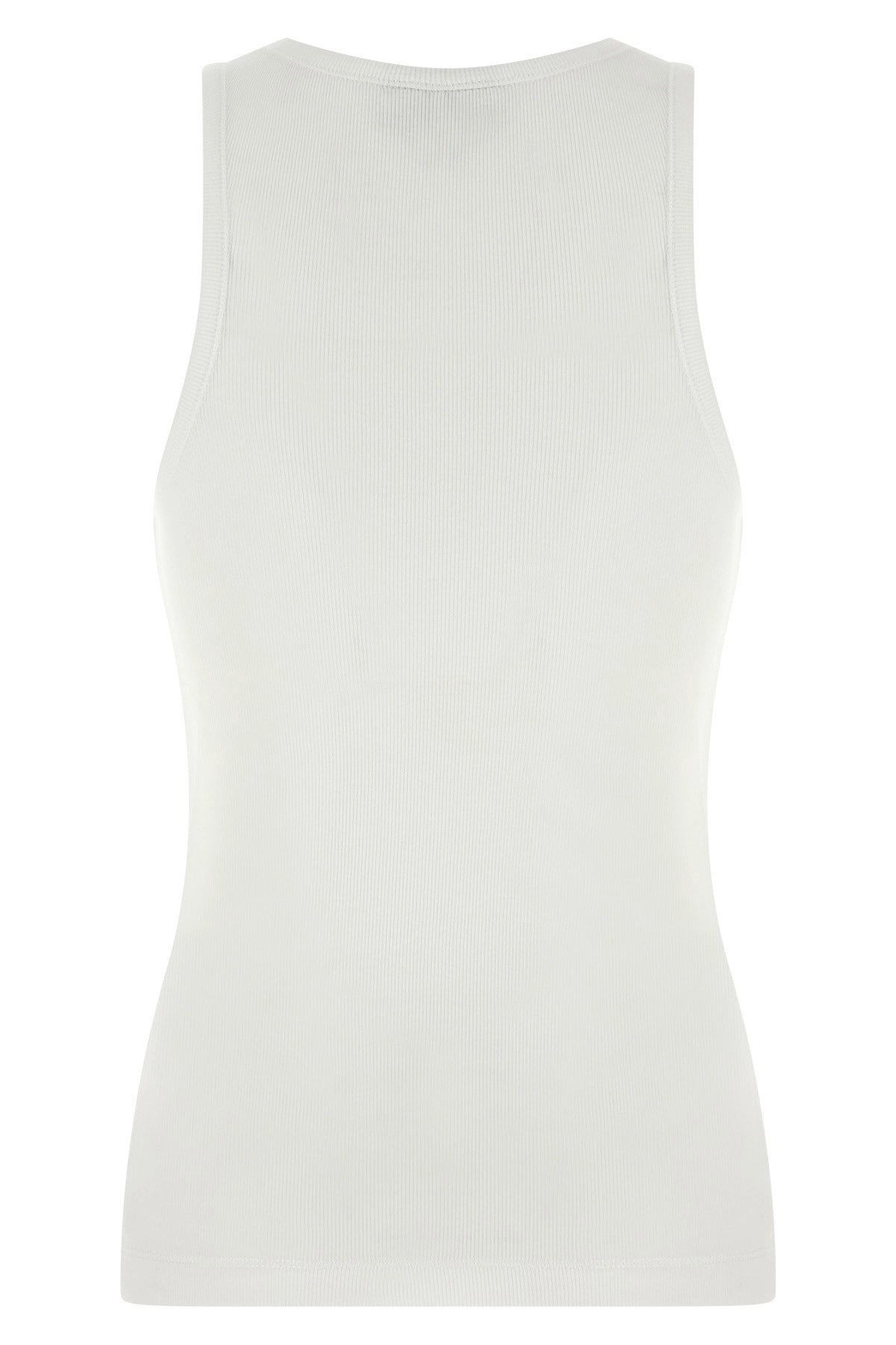 Ganni Ribbed Crew Neck Top - alternate view