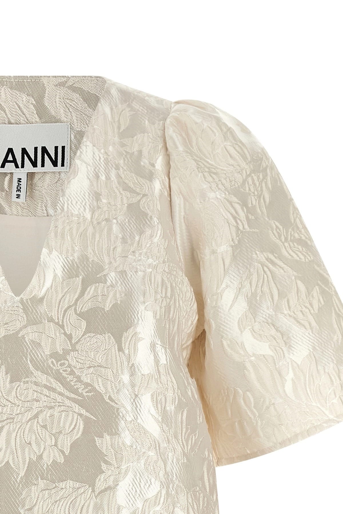 Ganni Ganni Satin Cloque Mini Dress