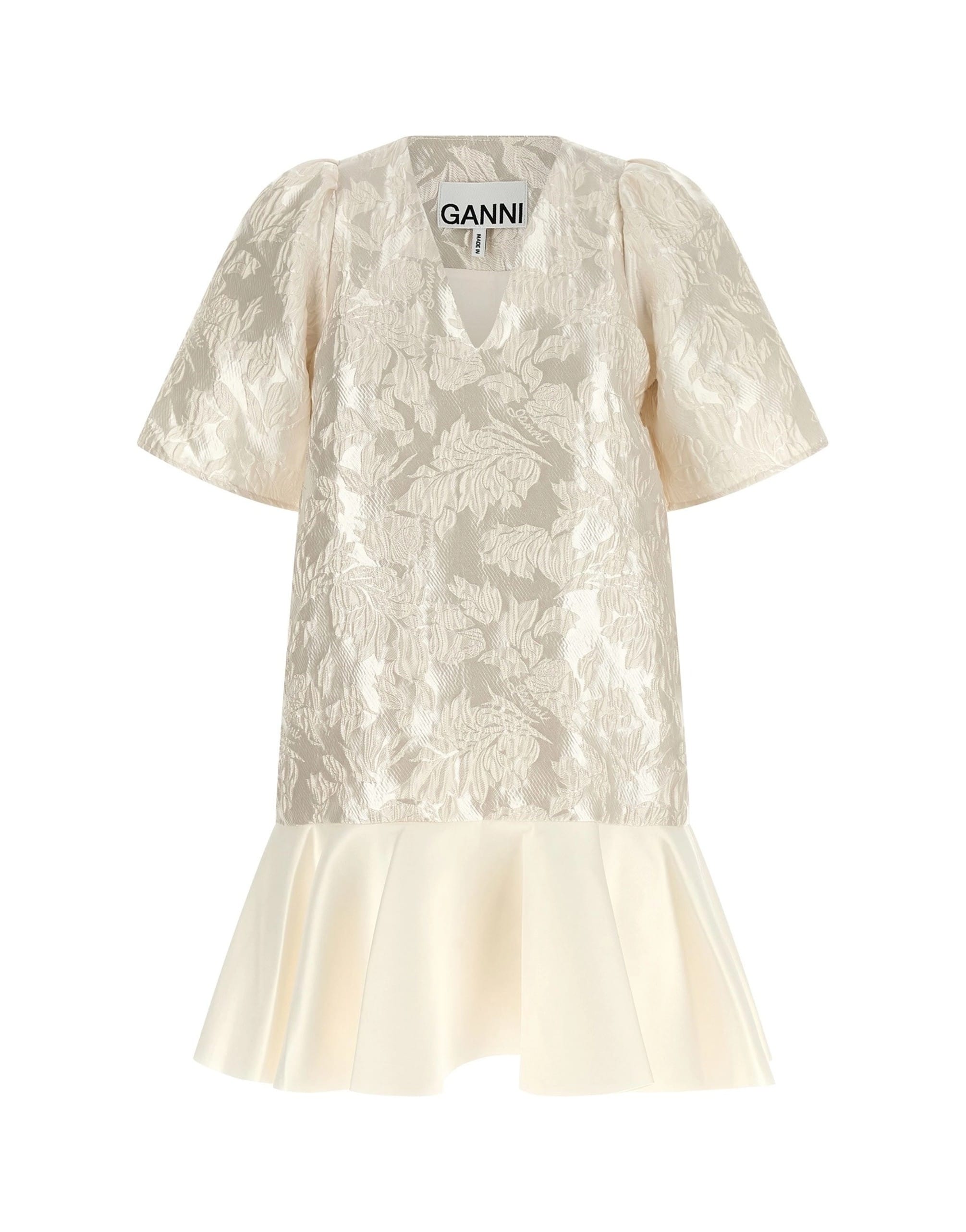 Ganni Ganni Satin Cloque Mini Dress