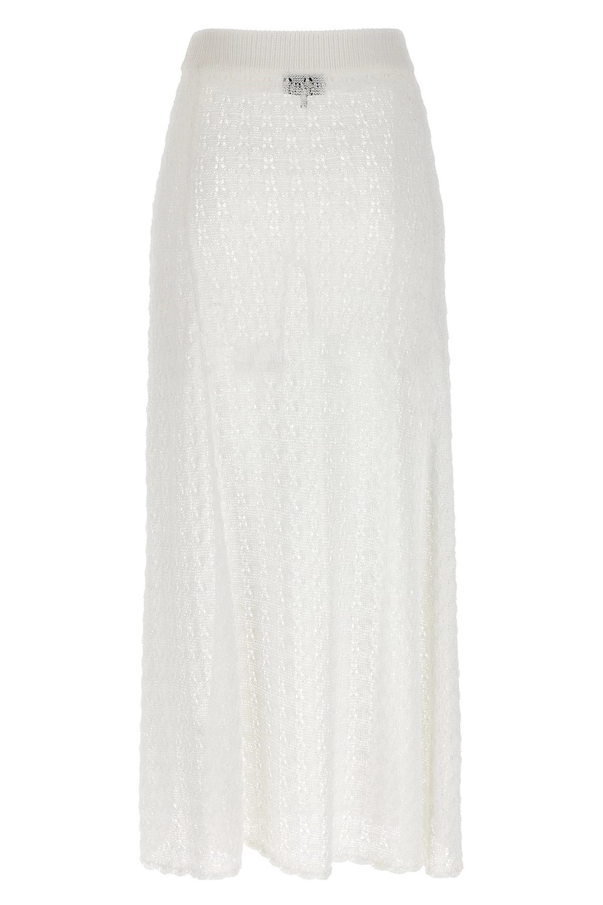Ganni Shiny Pointelle Knit Skirt - alternate view