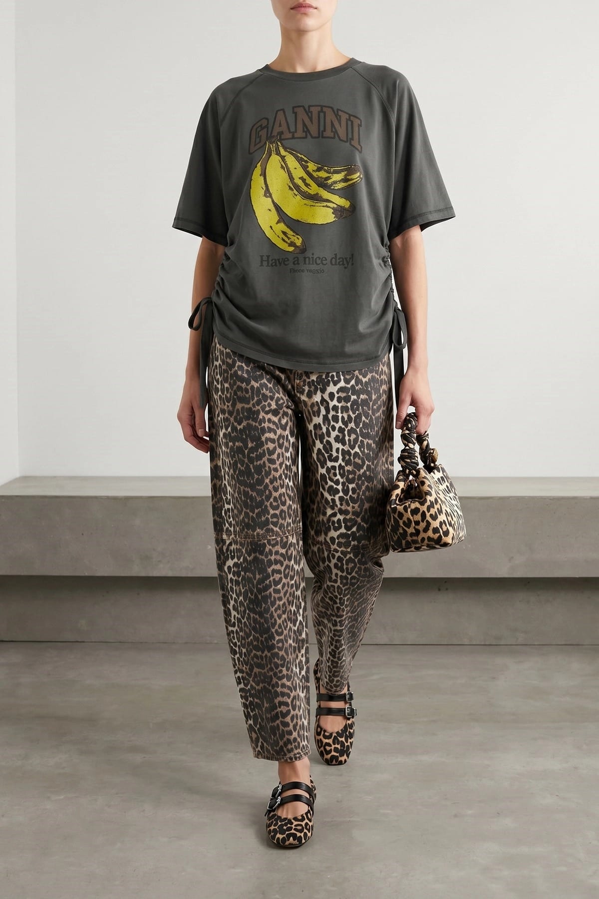 Ganni Ganni Small Bou Bag Leopard