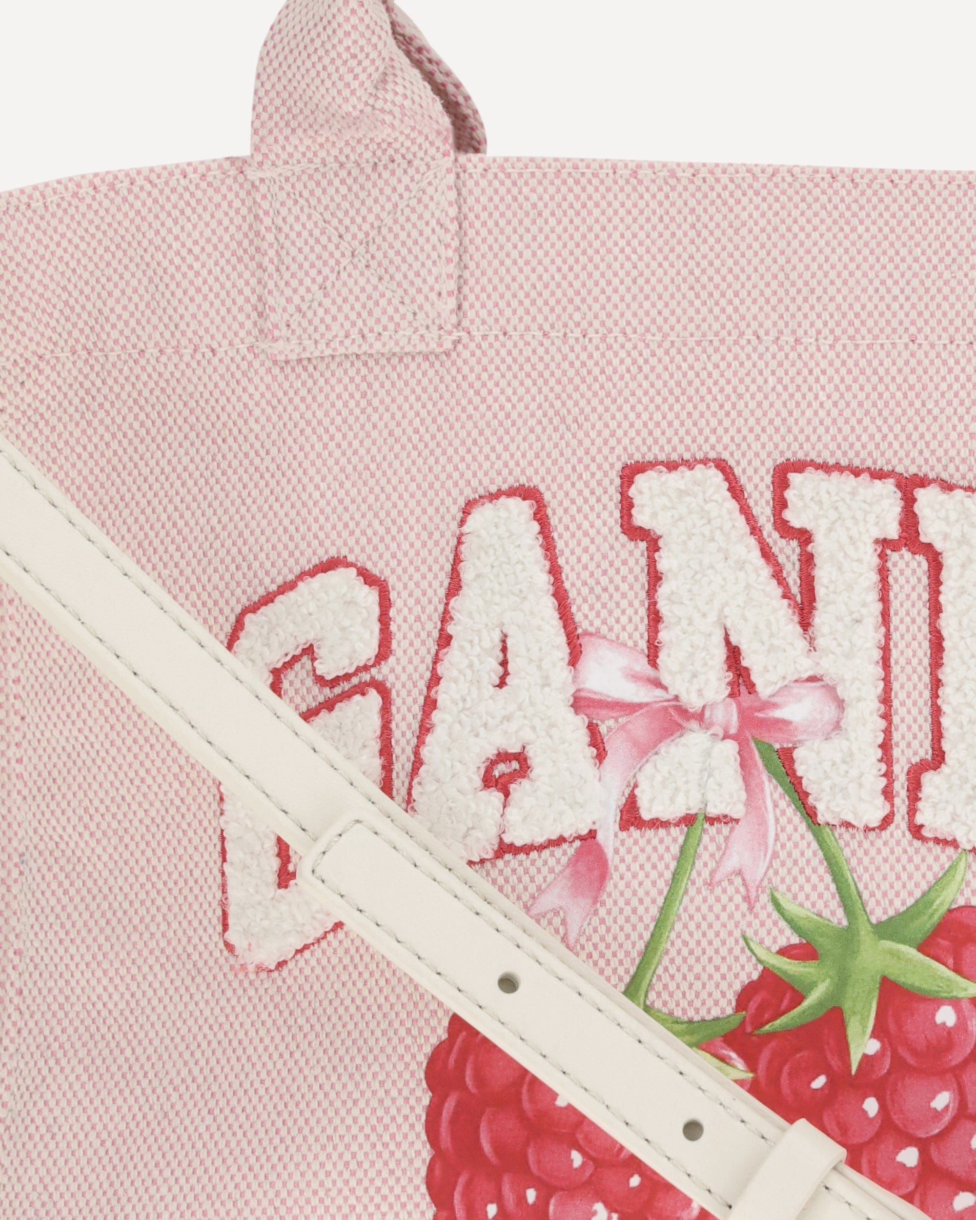Ganni Small Easy Shopper Raspberry Print