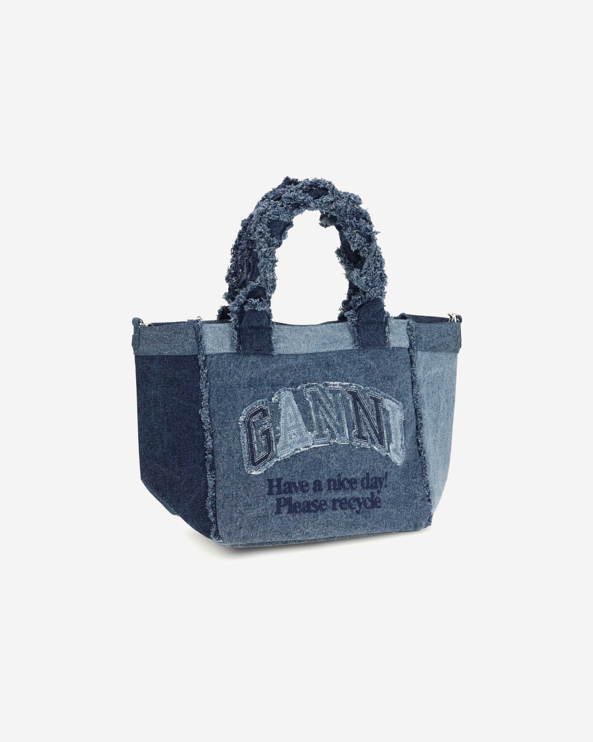 Ganni Small Trapeze Denim Shopper
