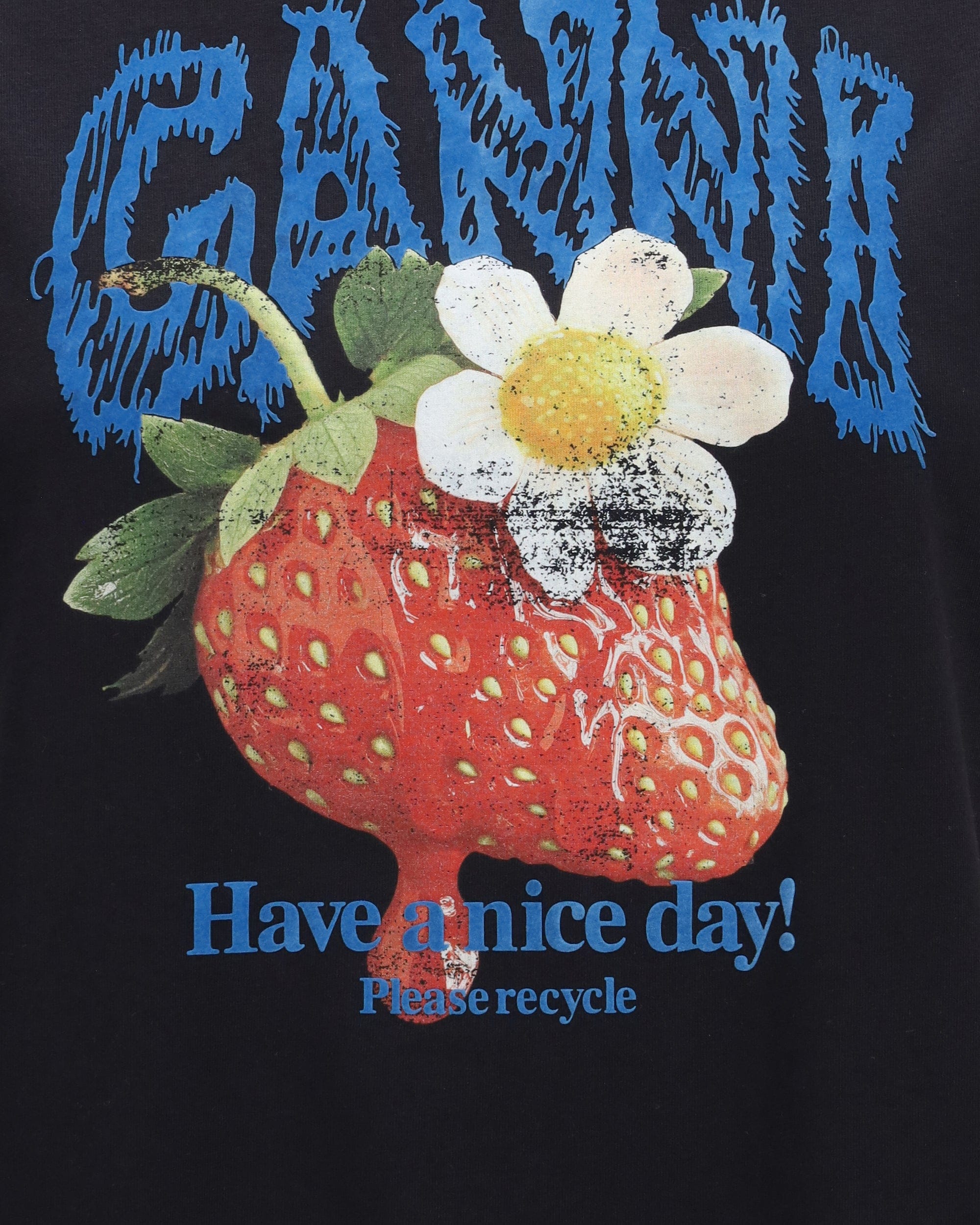 Ganni Strawberry Cotton T-Shirt | Sendegaro