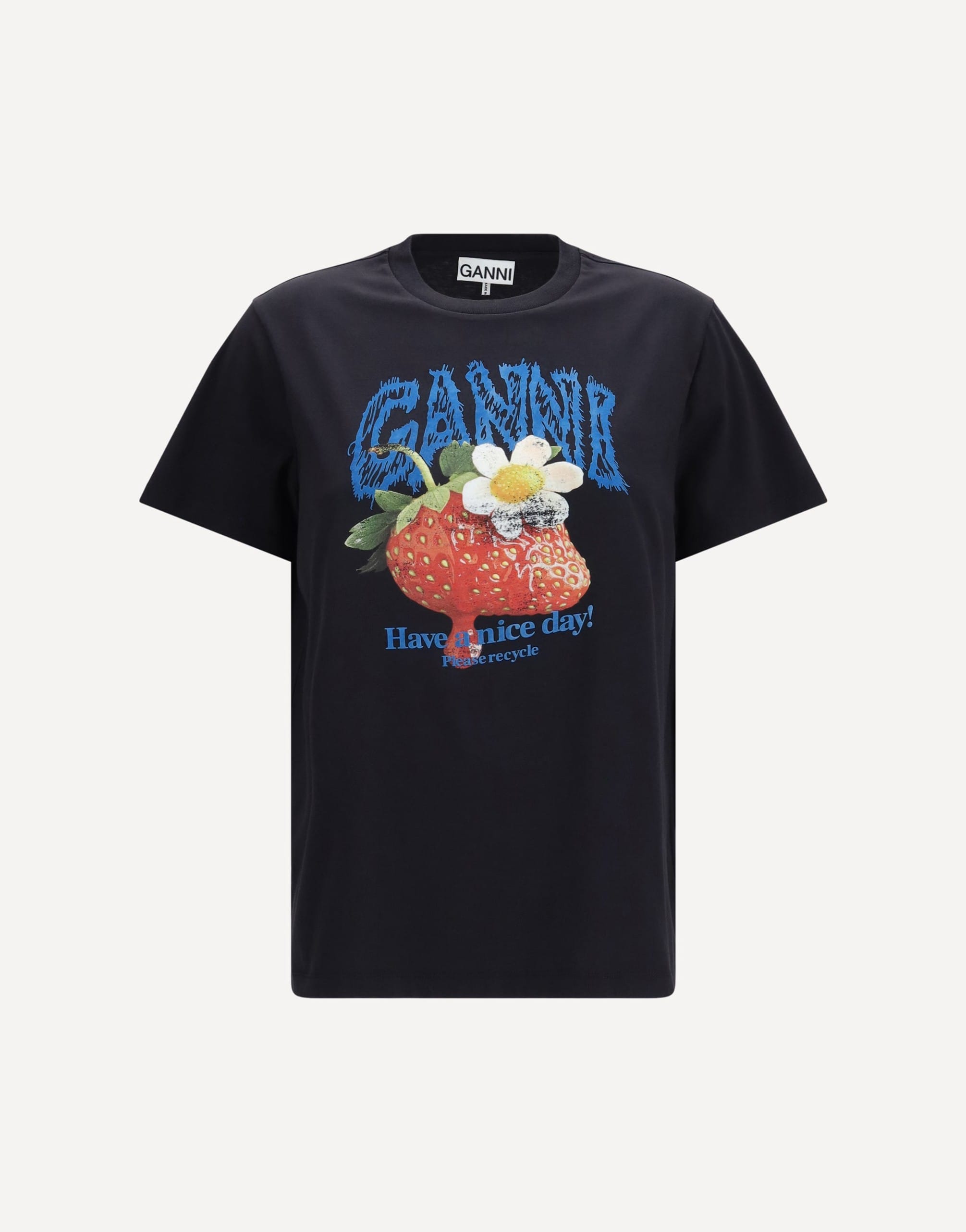 Ganni Strawberry Cotton T-Shirt | Sendegaro