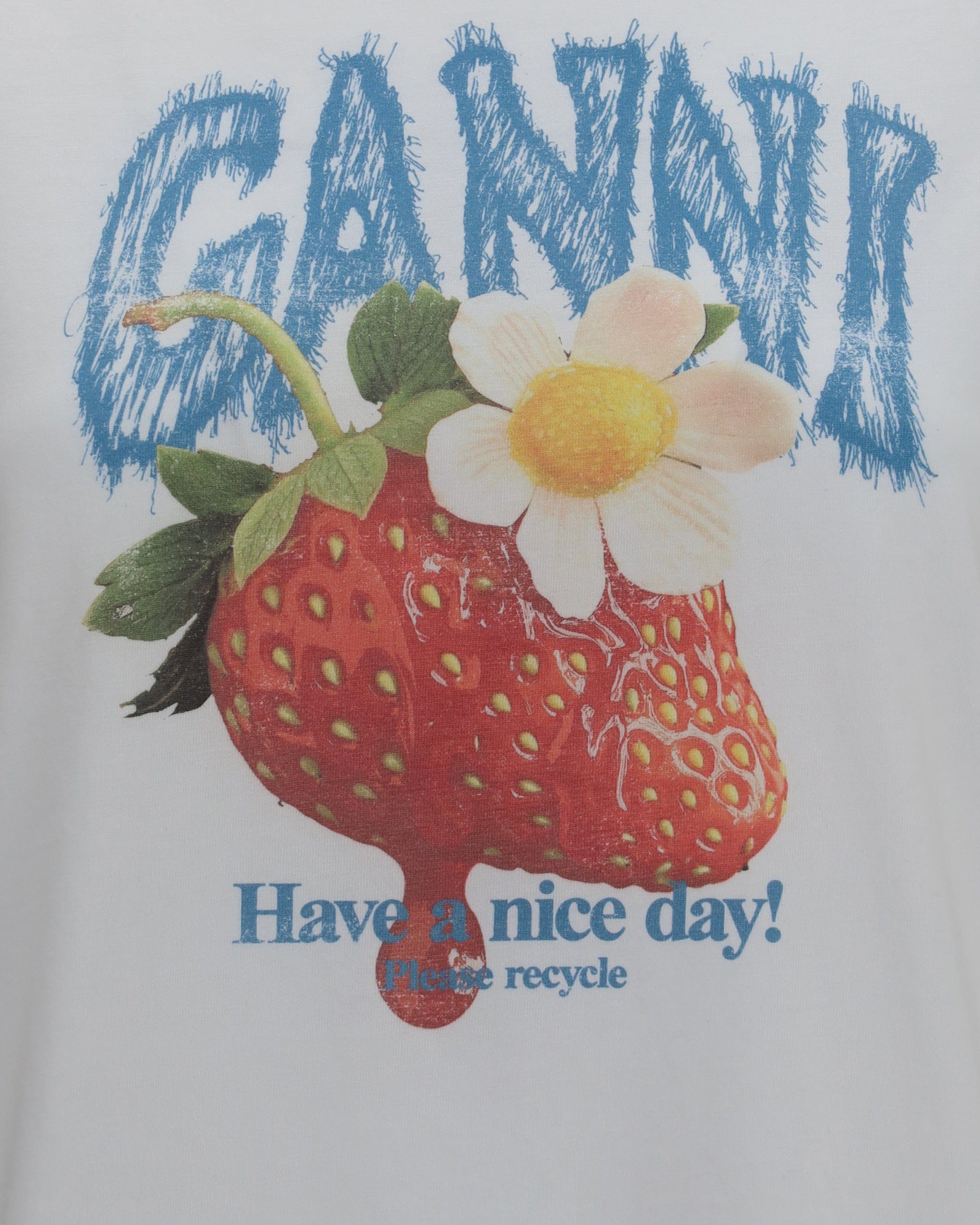 Ganni Strawberry Cotton T-Shirt | Sendegaro
