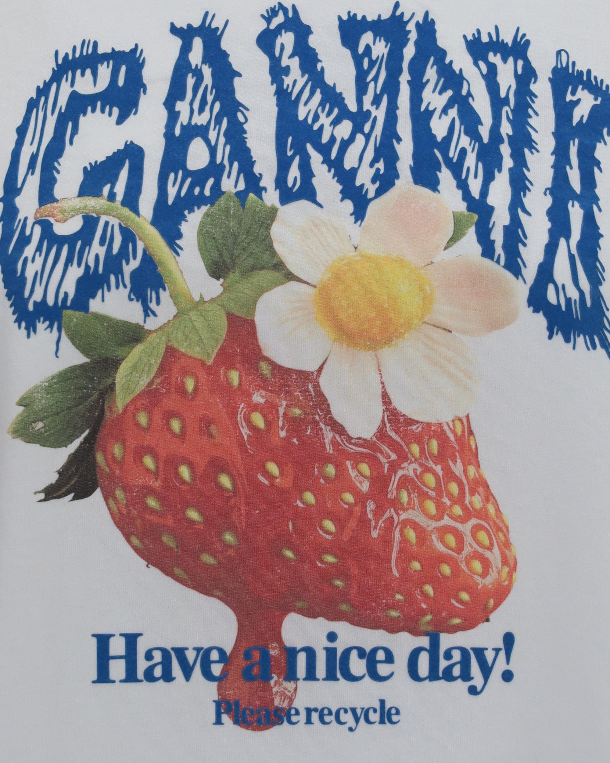 Ganni Ganni Strawberry Long-Sleeve T-Shirt