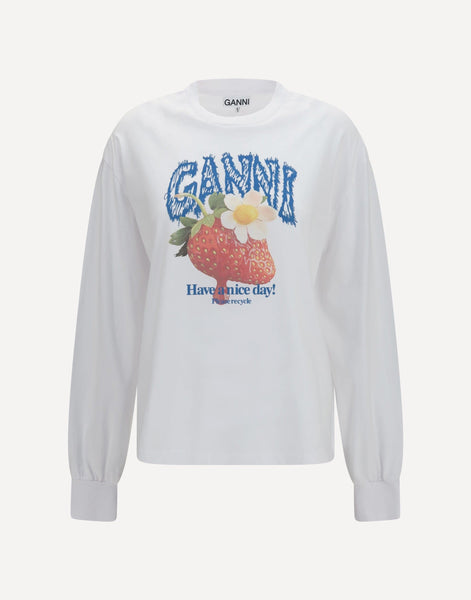 Ganni ストロベリー長袖Tシャツ | Sendegaro JP