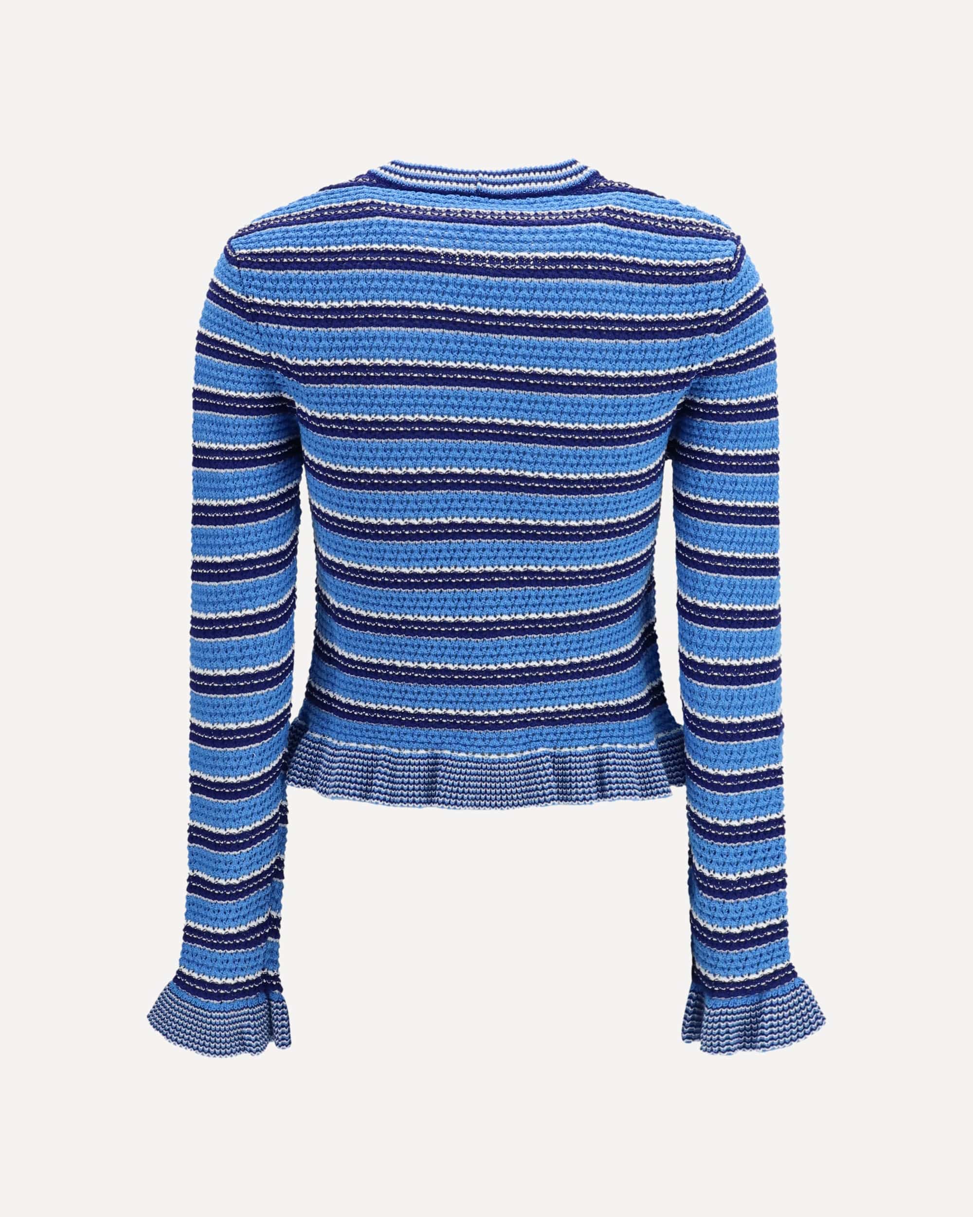 Ganni Striped Cotton Cardigan - alternate view