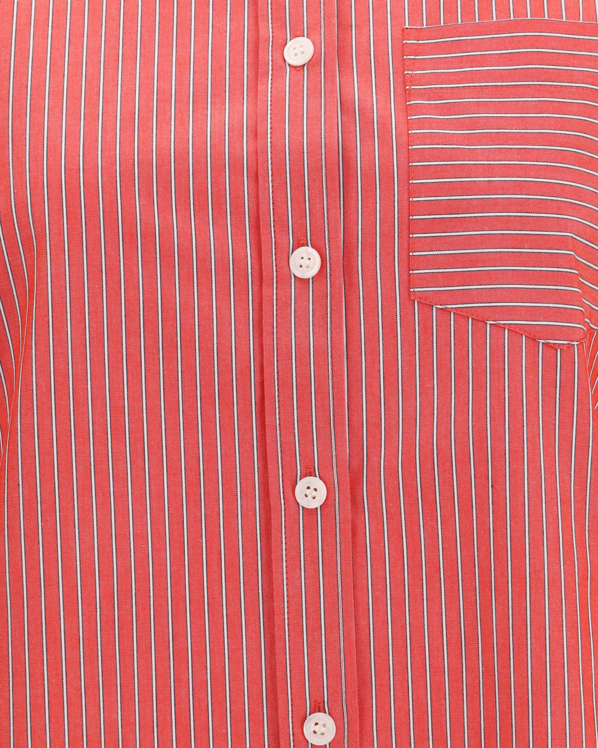Ganni Striped Cotton Shirt Long Sleeved